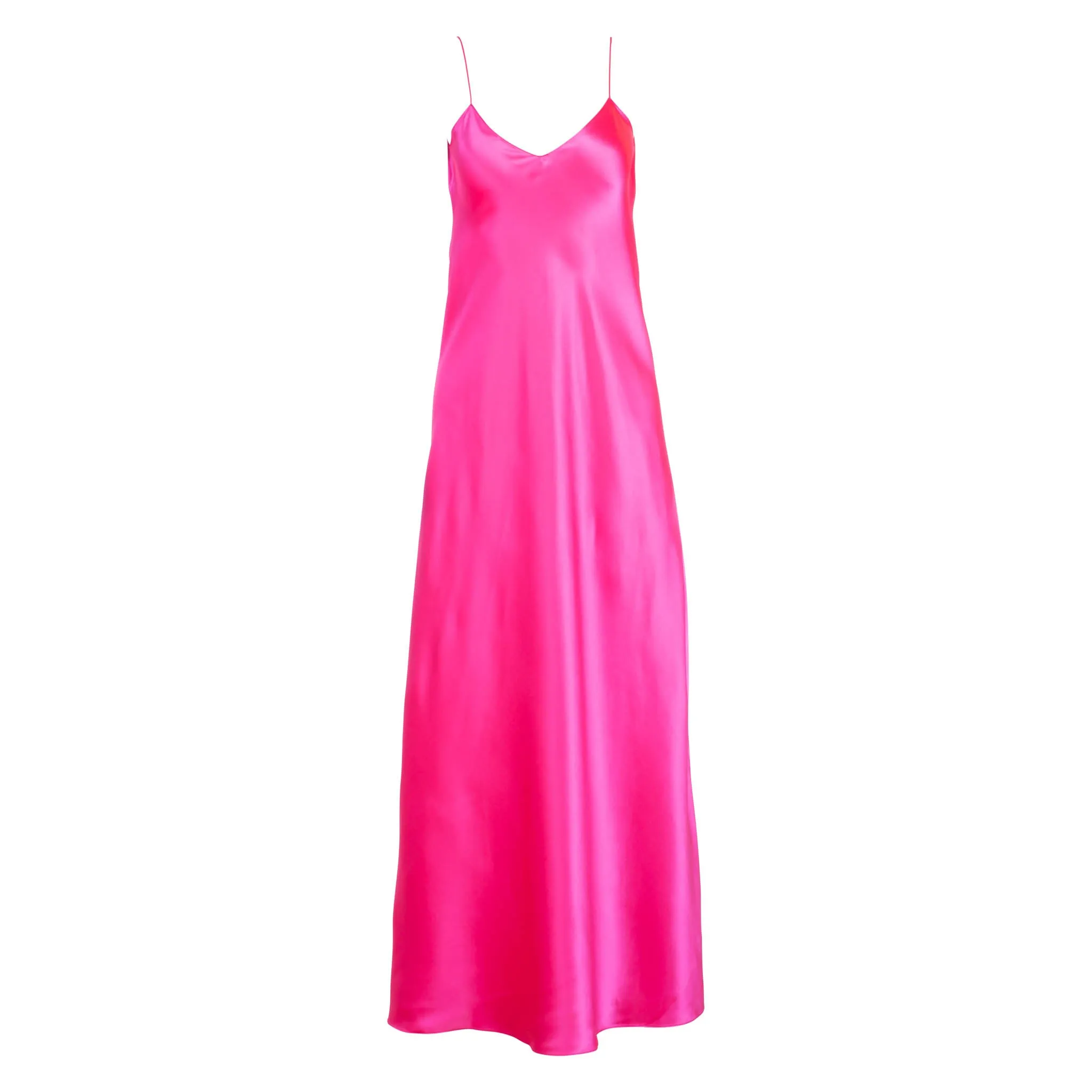 Acid Pink Maxi Slip Dress