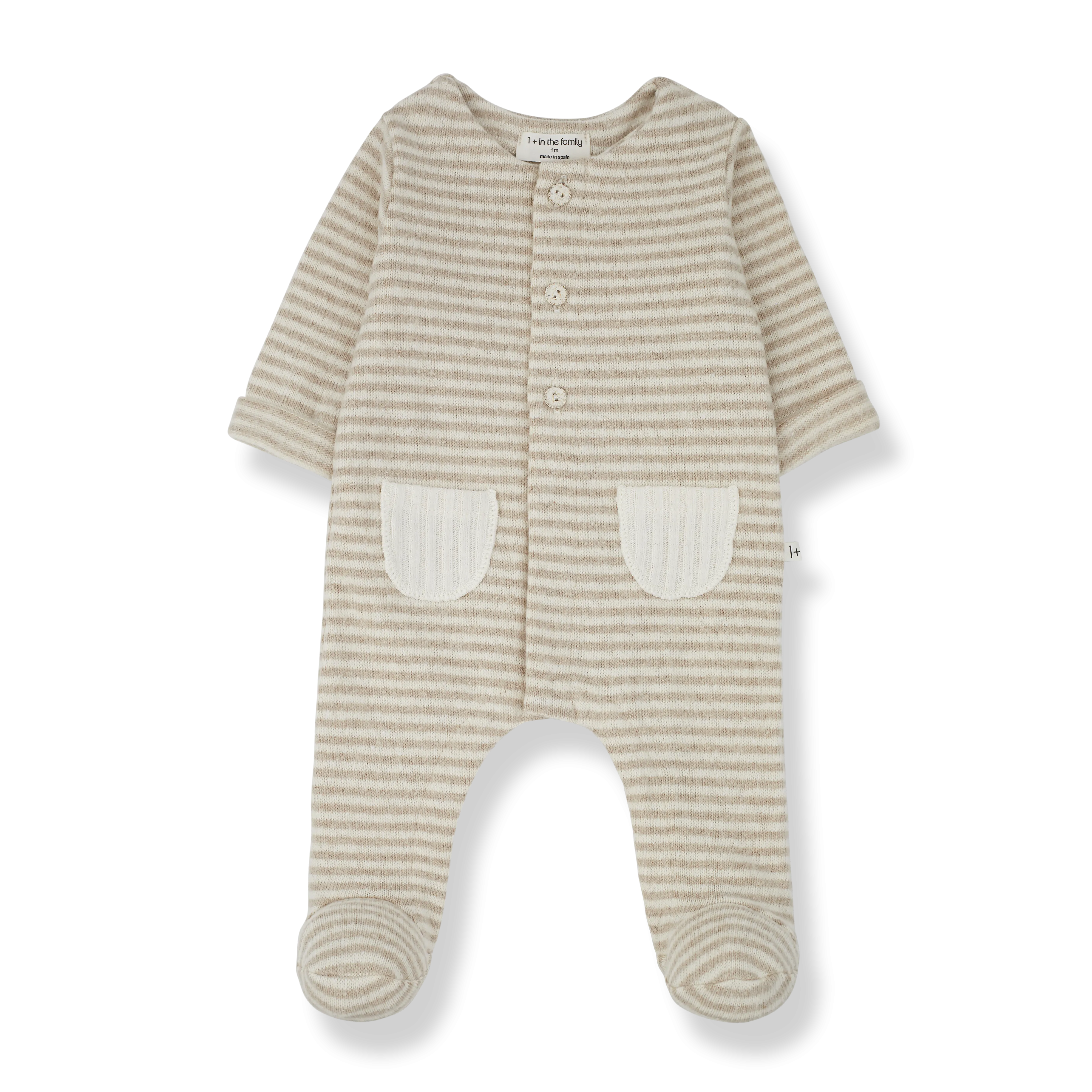 ADRIA jumpsuit w/feet - beige