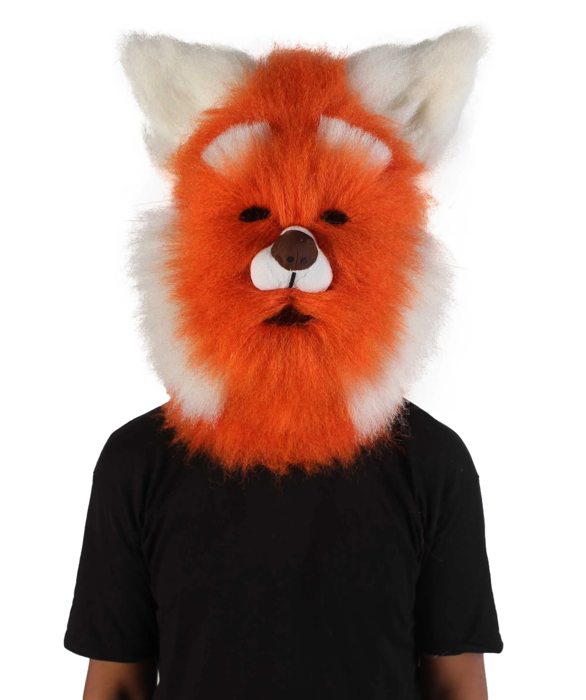 Adult Unisex Animated Movie Furry Panda Red Mask | Perfect for Halloween | Flame-retardant Synthetic Fabric