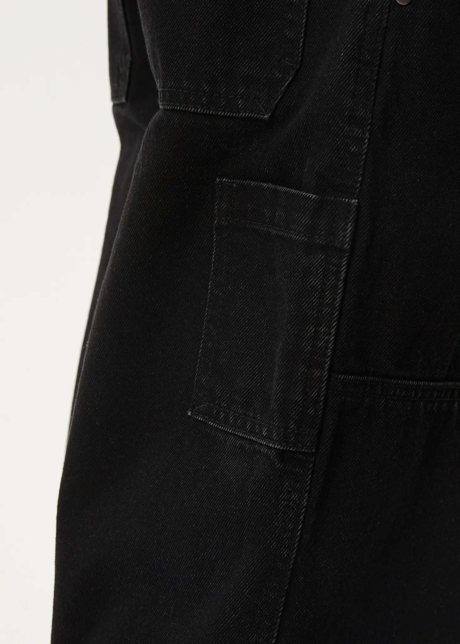 AFENDS Mens Richmond - Denim Workwear Jean - Washed Black