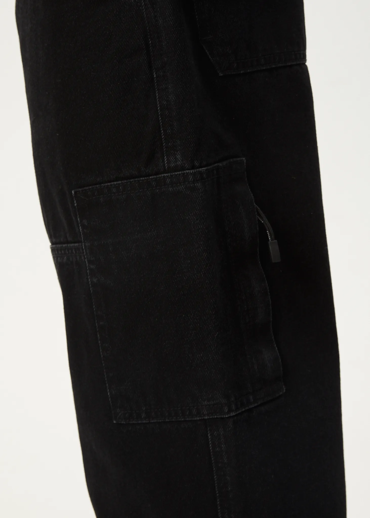 AFENDS Mens Richmond - Denim Workwear Jean - Washed Black