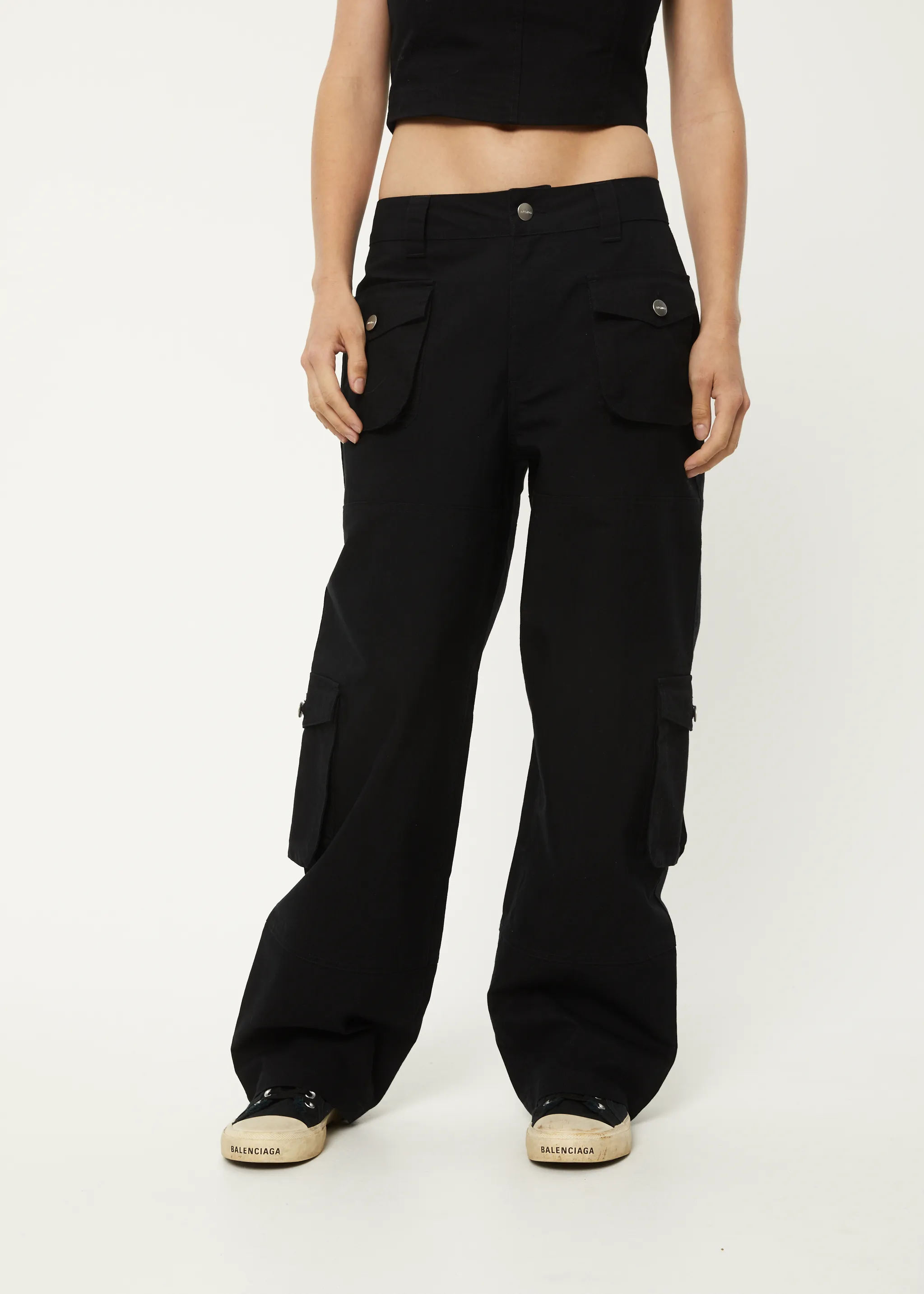 AFENDS Womens Linger - Cargo Pants - Black