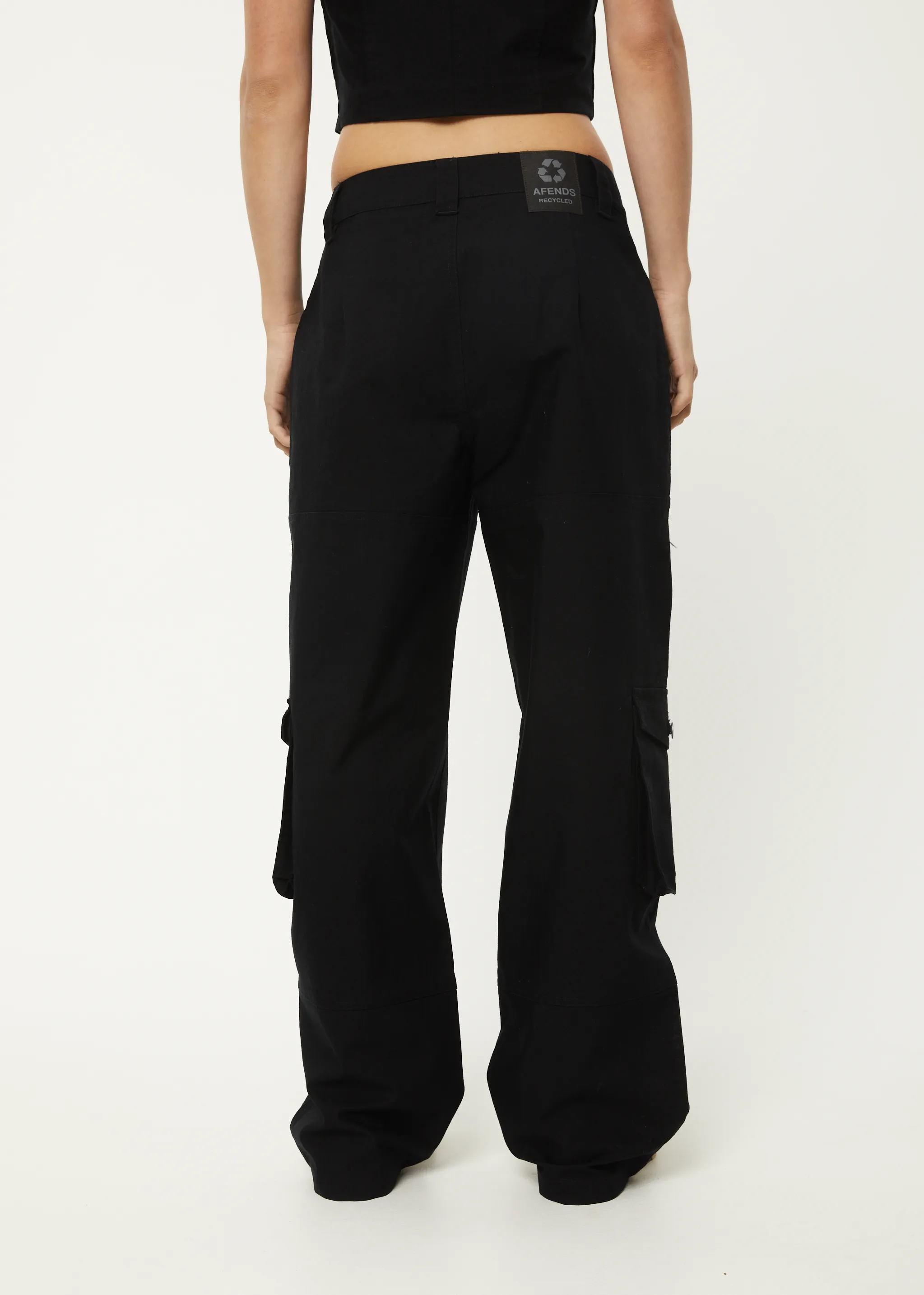 AFENDS Womens Linger - Cargo Pants - Black