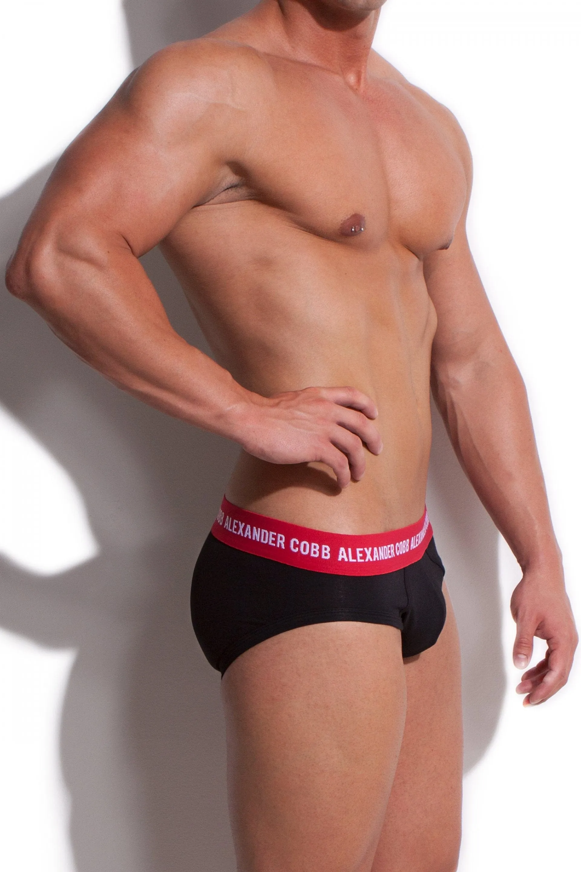 ALEXANDER COBB SLIP BLACK - RED