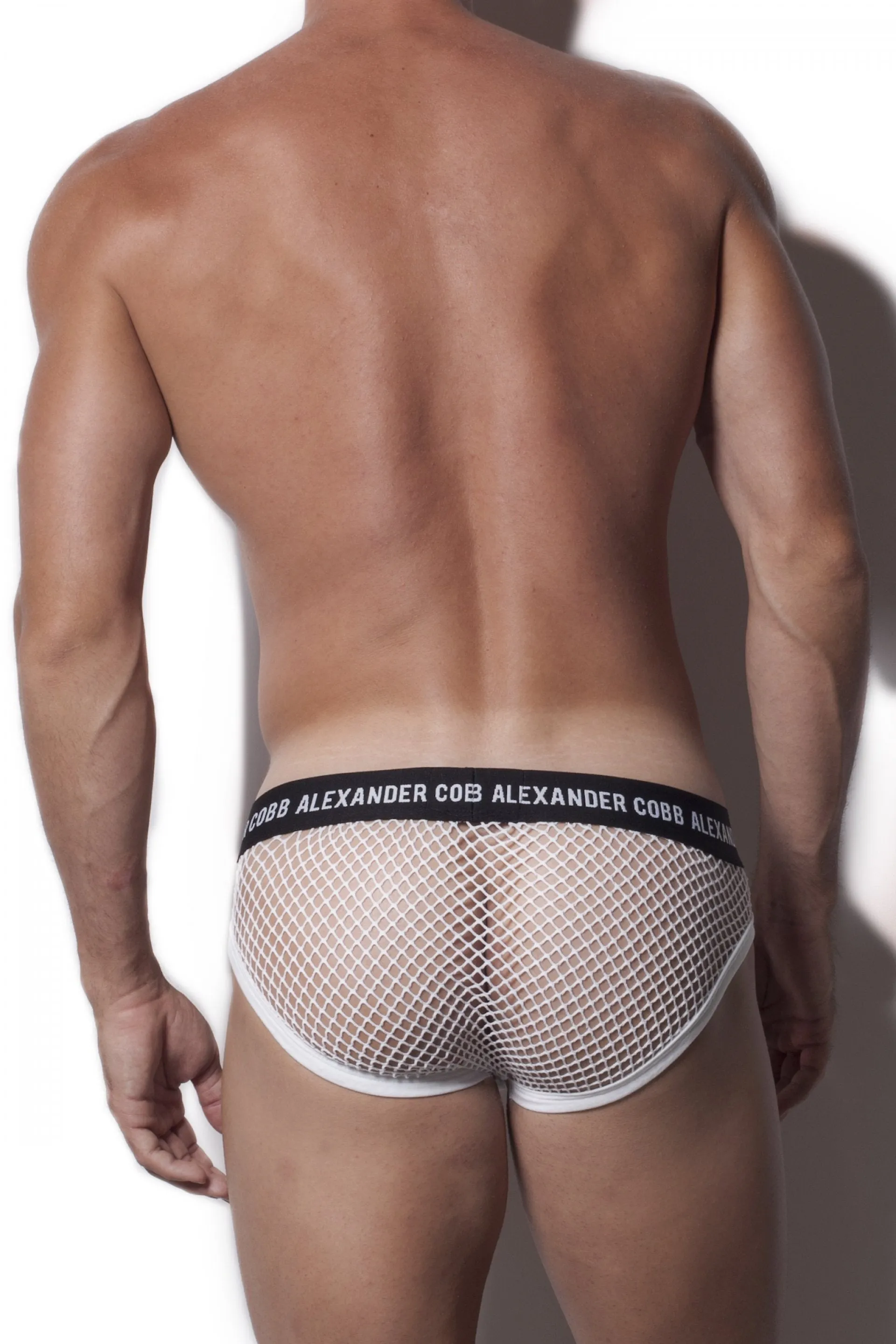 ALEXANDER COBB SLIP WHITE MESH