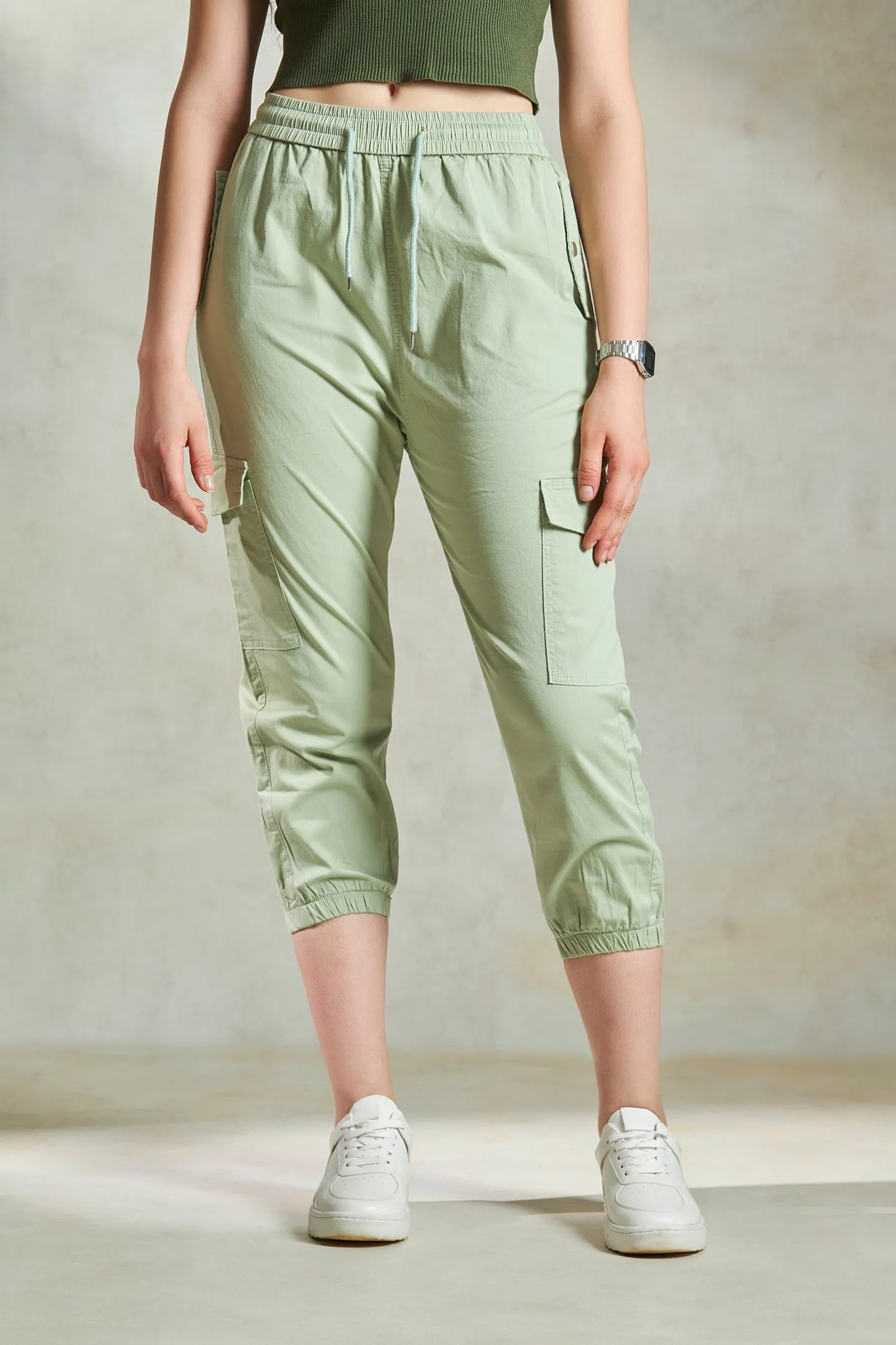 Ally|Cotton Lycra Cargo Pants