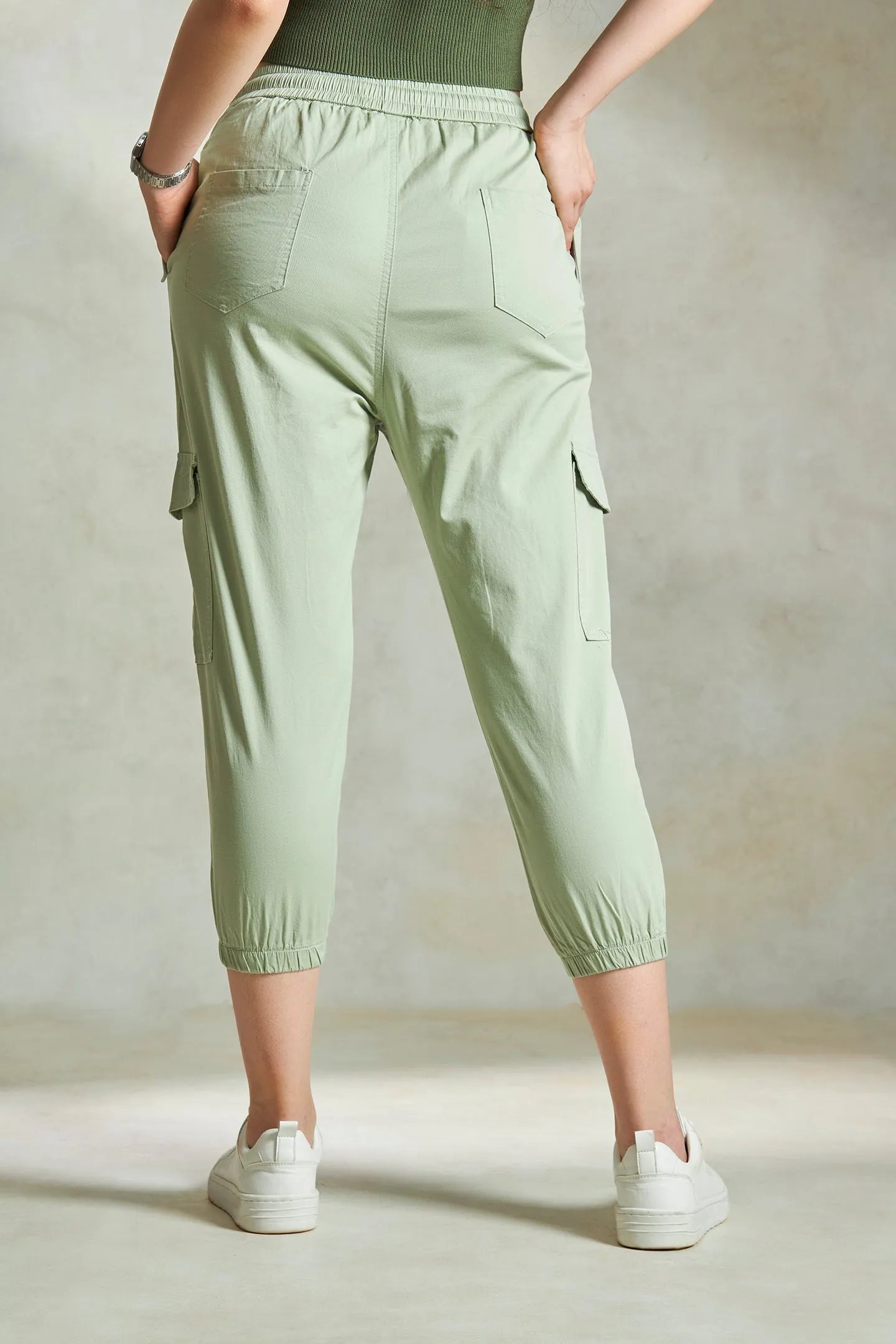 Ally|Cotton Lycra Cargo Pants