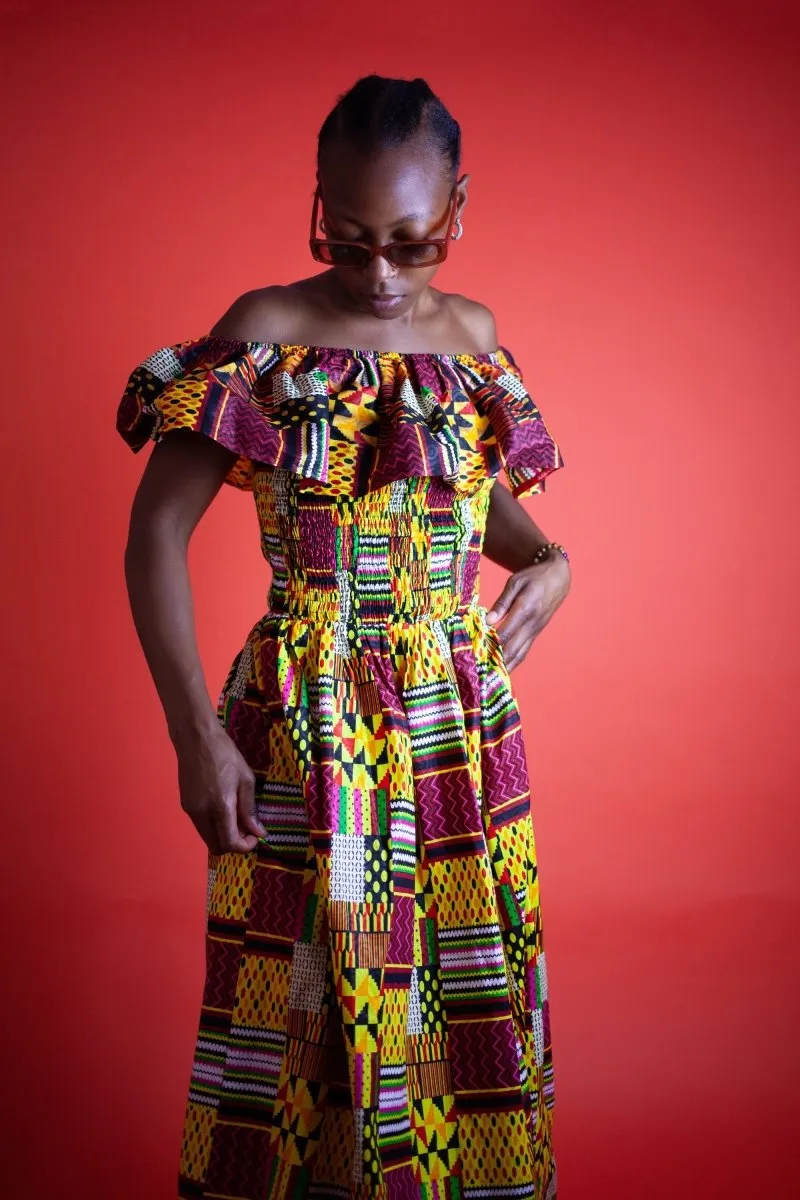 Amazing Kente African Maxi Dress