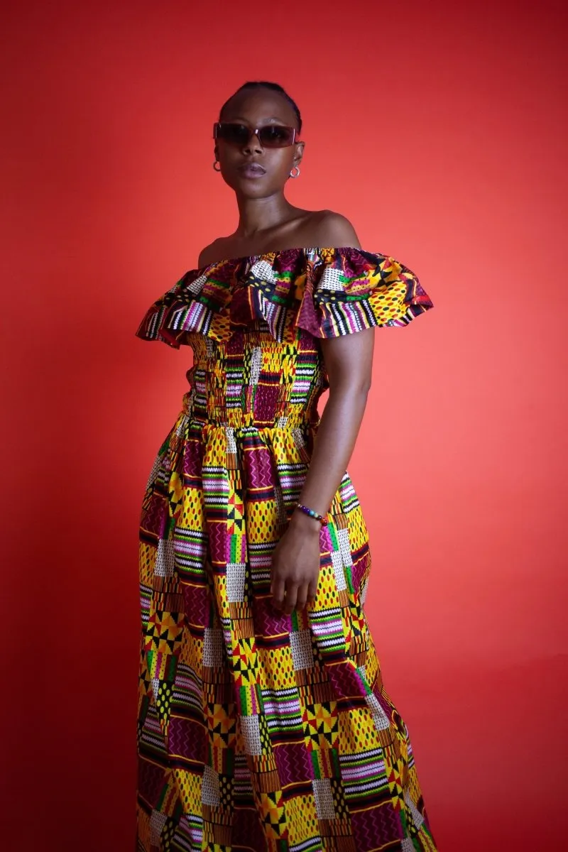 Amazing Kente African Maxi Dress