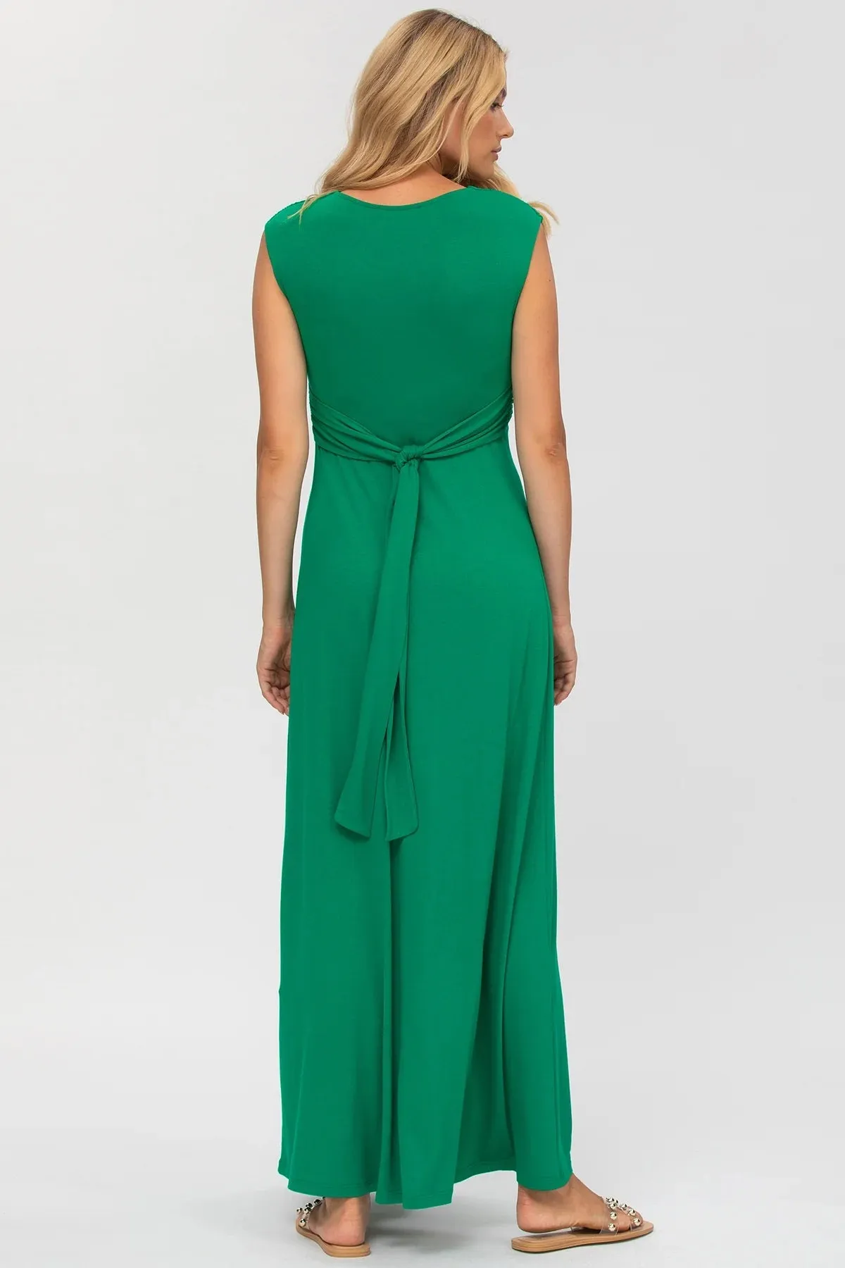 Angelina Maternity Nursing Gown in Emerald