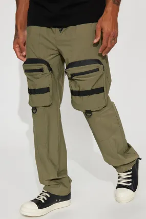 Another Day Nylon Cargo Pants - Olive