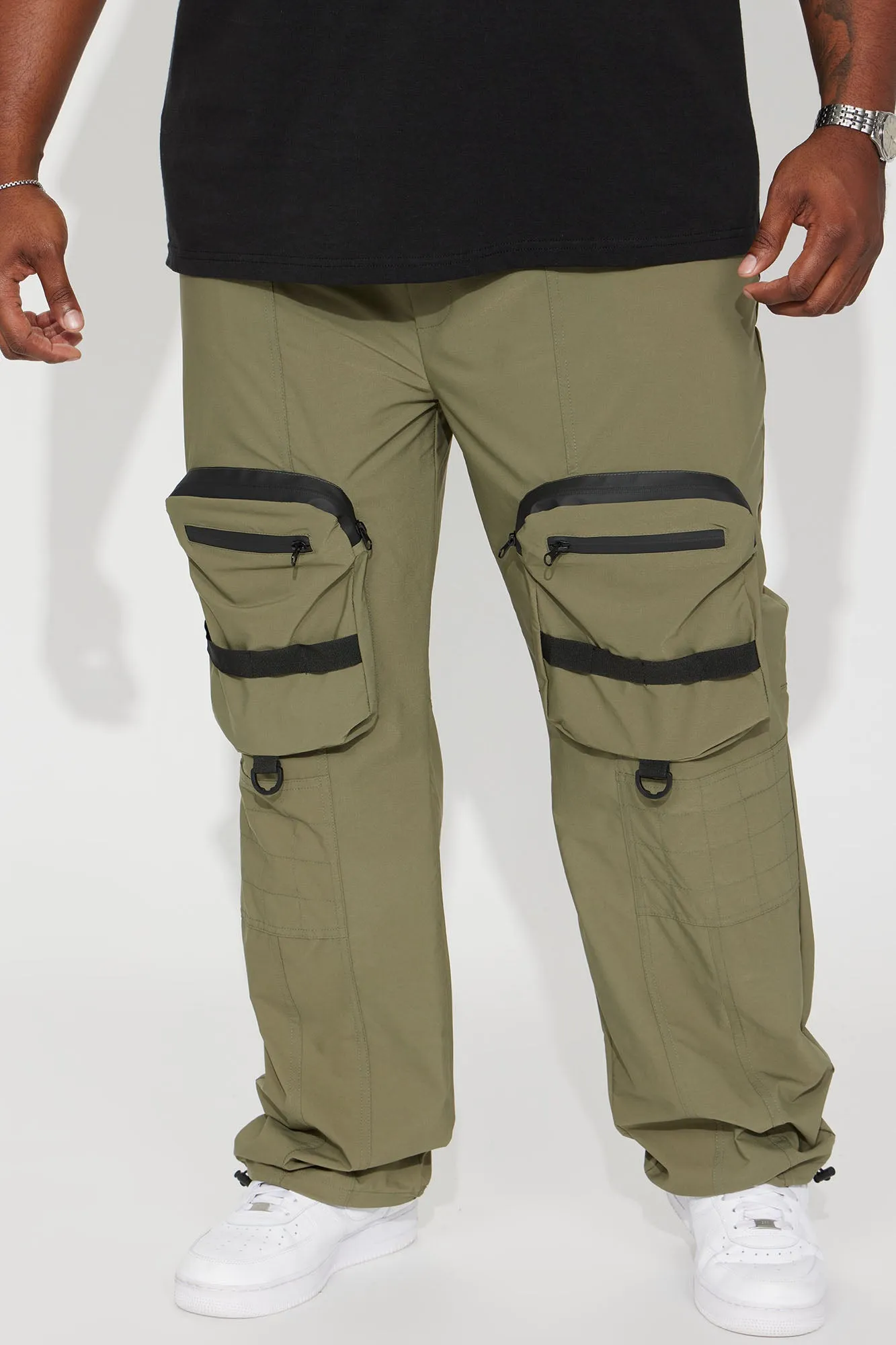 Another Day Nylon Cargo Pants - Olive