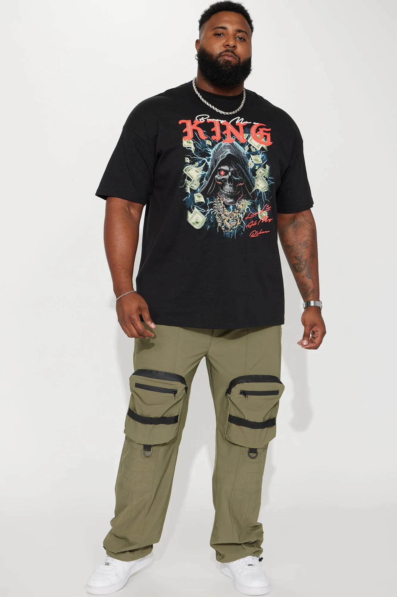 Another Day Nylon Cargo Pants - Olive