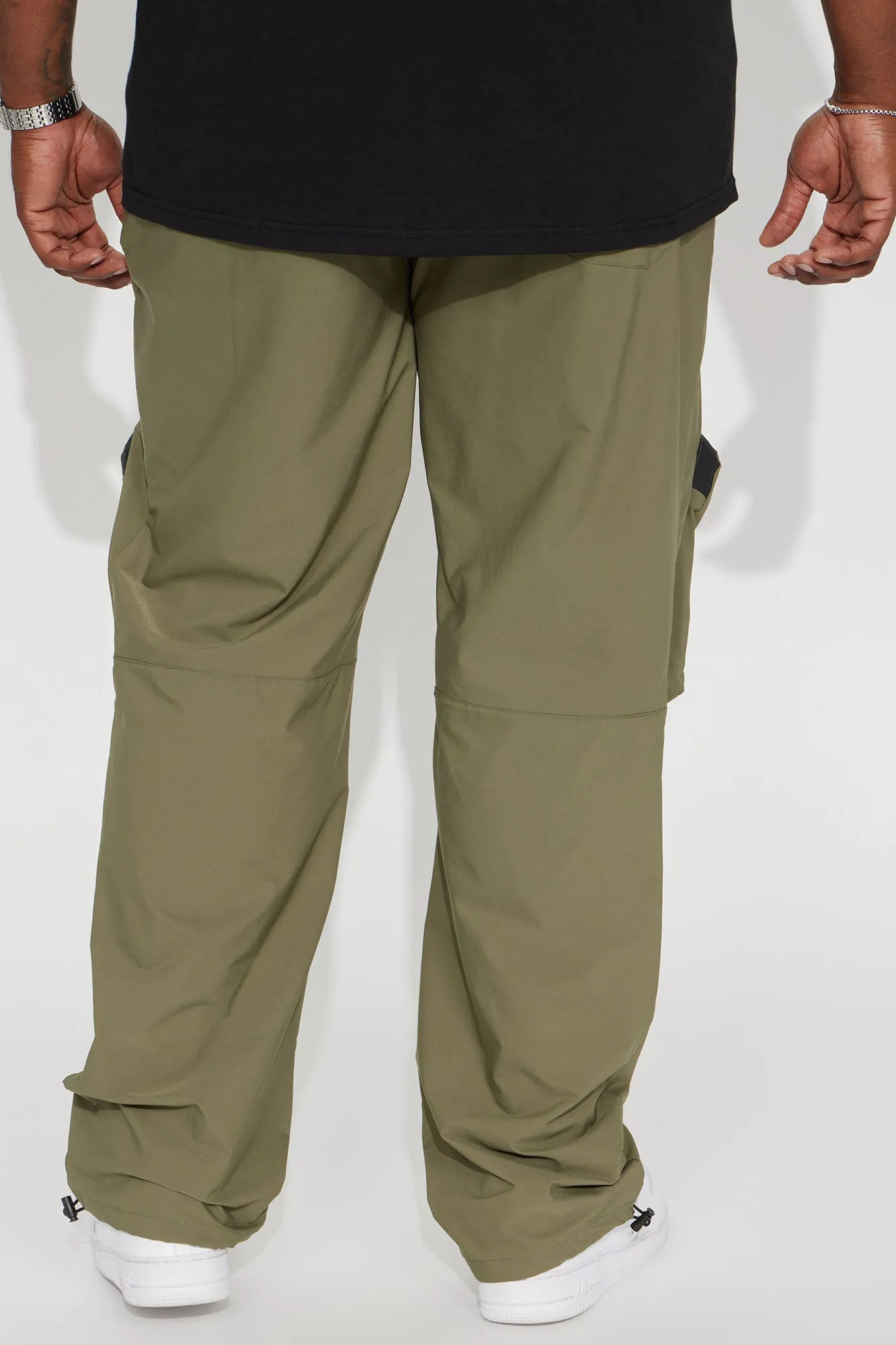 Another Day Nylon Cargo Pants - Olive