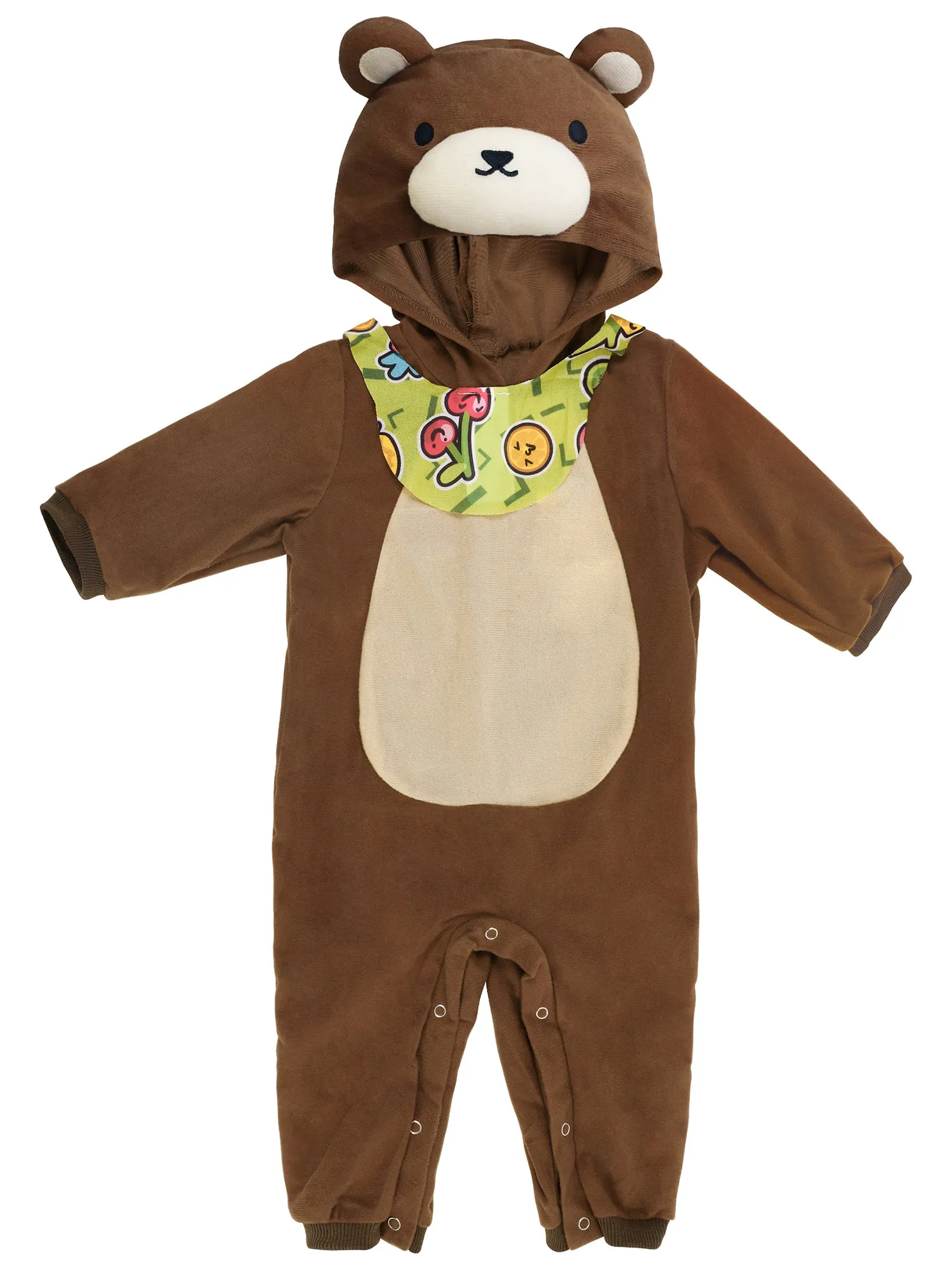 Baby Toddlers Bear Hooded Onesie Bib Set Halloween Costume