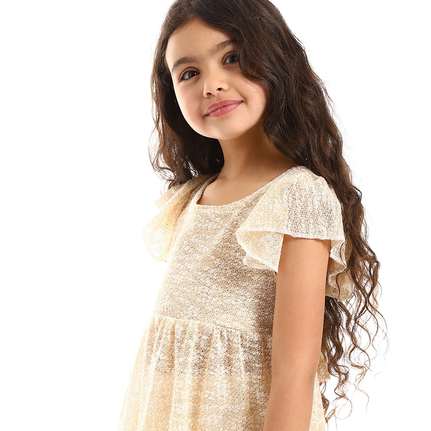 Back Lace Stitched Girls Dress (G128) - Kady