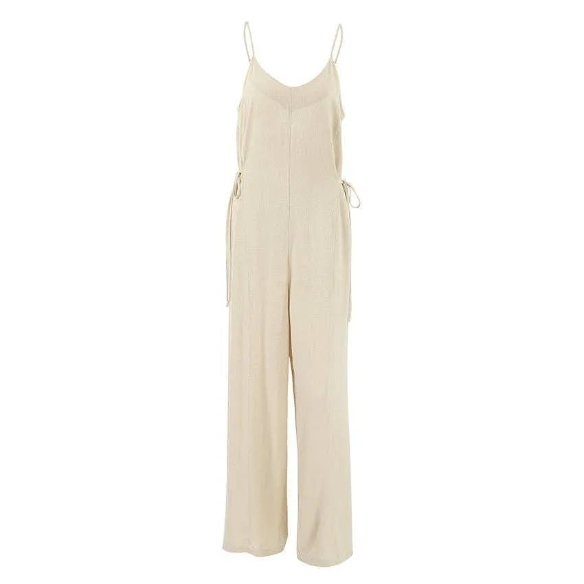 Backless String Shoulder Ladies Daily Jumpsuit LTK2339