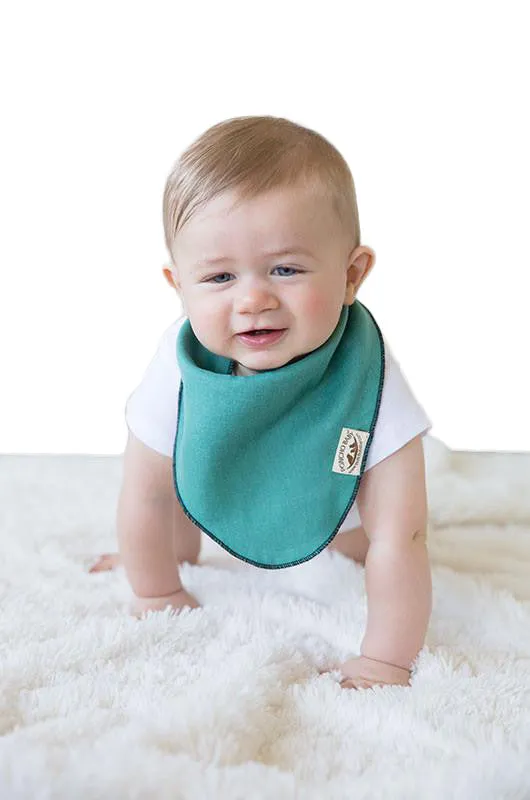 Bandana Bib - Reversible Emerald/Black