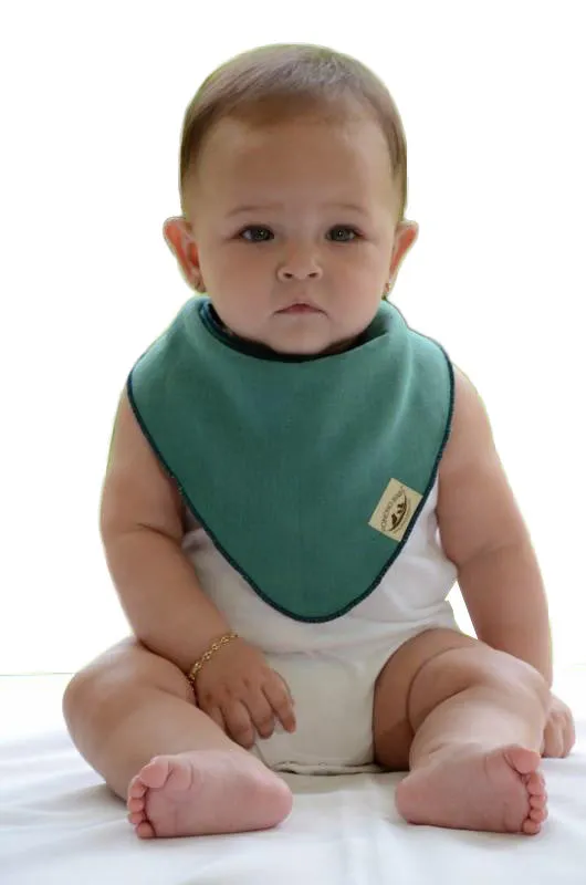 Bandana Bib - Reversible Emerald/Navy Blue