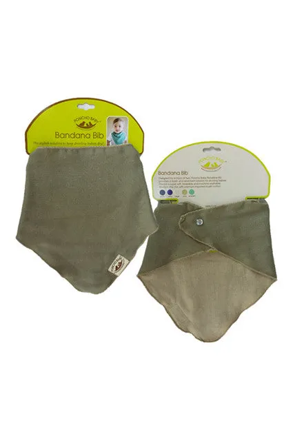 Bandana Bib - Reversible Olive/Beige