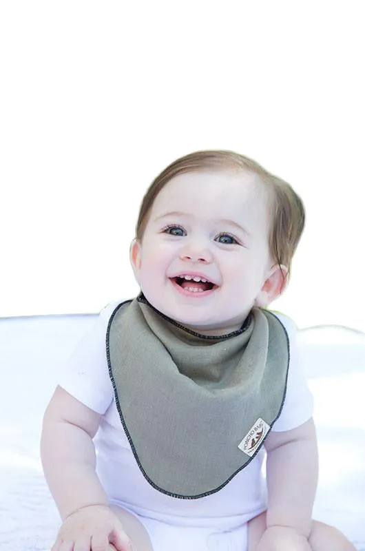 Bandana Bib - Reversible Olive/Black