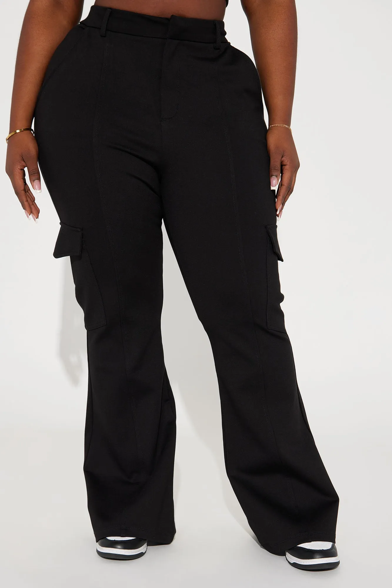 Be About It Flare Cargo Pant - Black