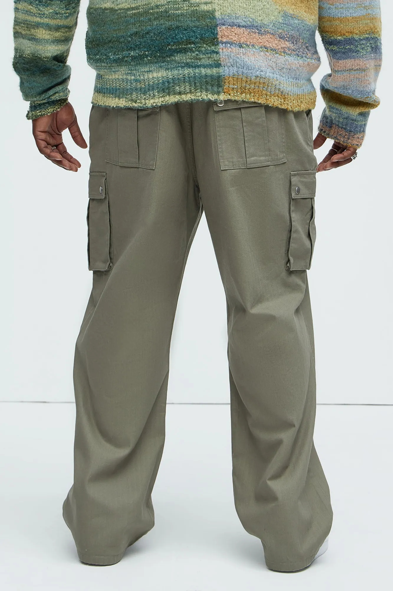 Berry Straight Cargo Pants - Olive