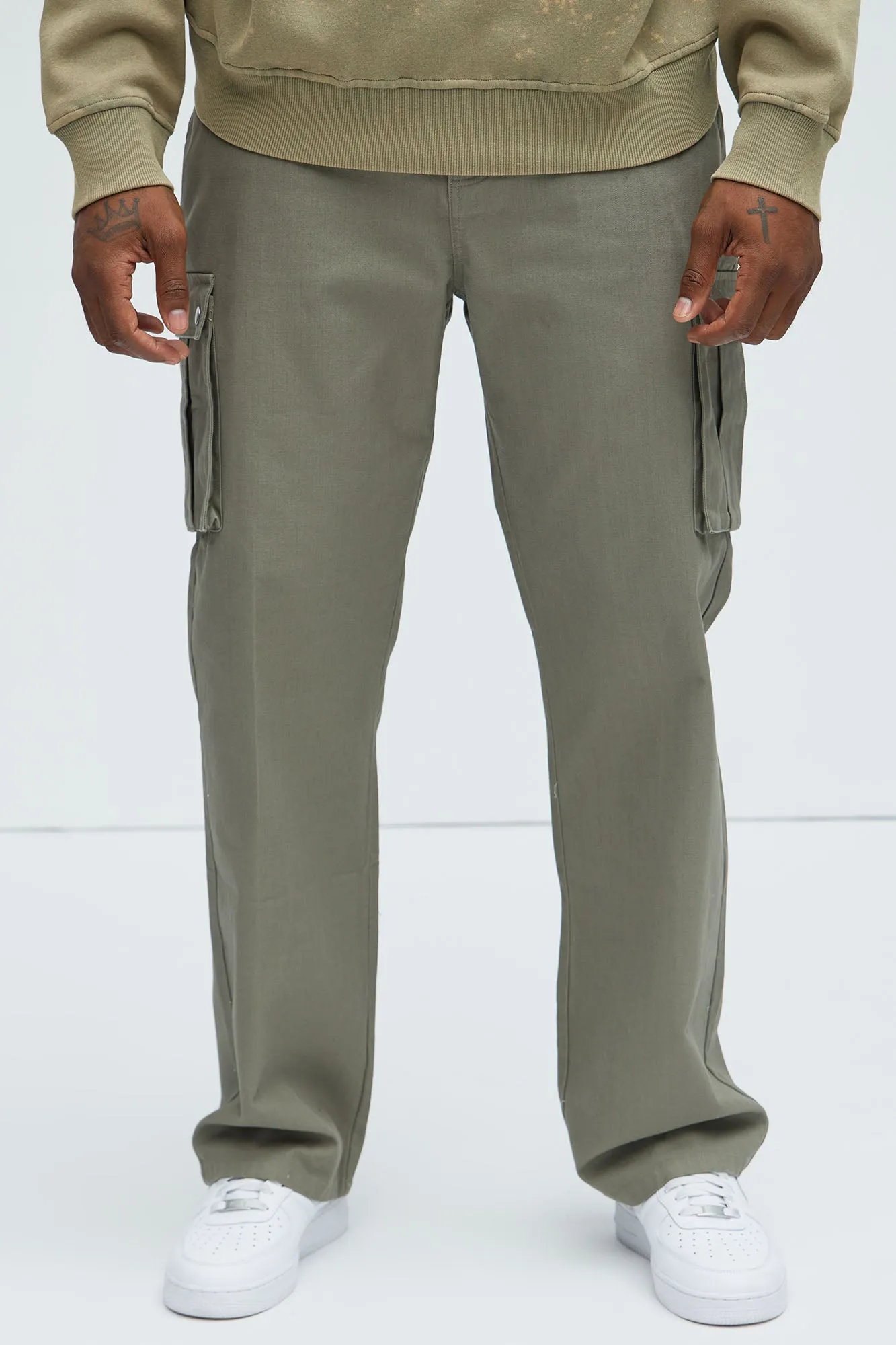 Berry Straight Cargo Pants - Olive