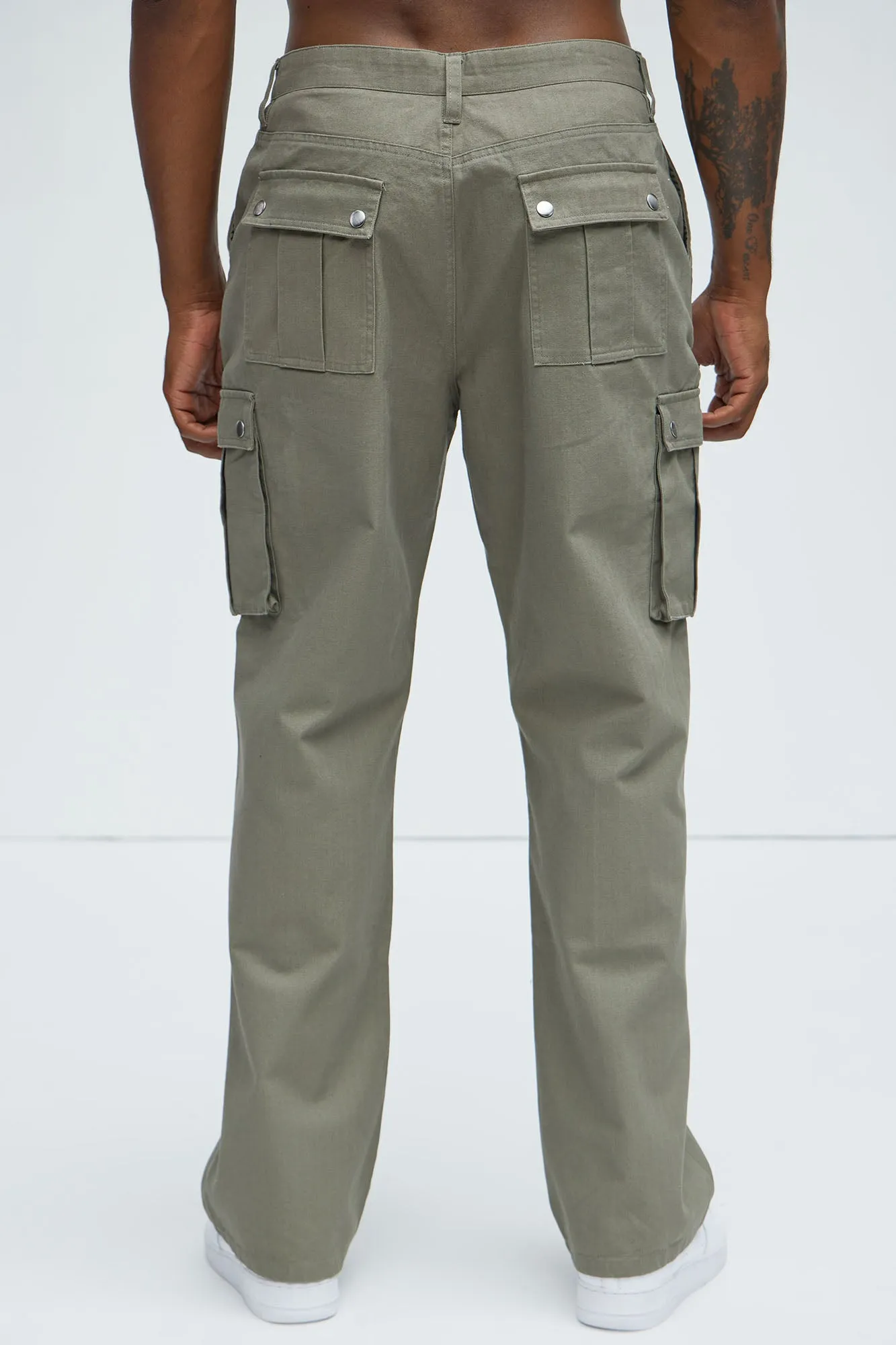 Berry Straight Cargo Pants - Olive