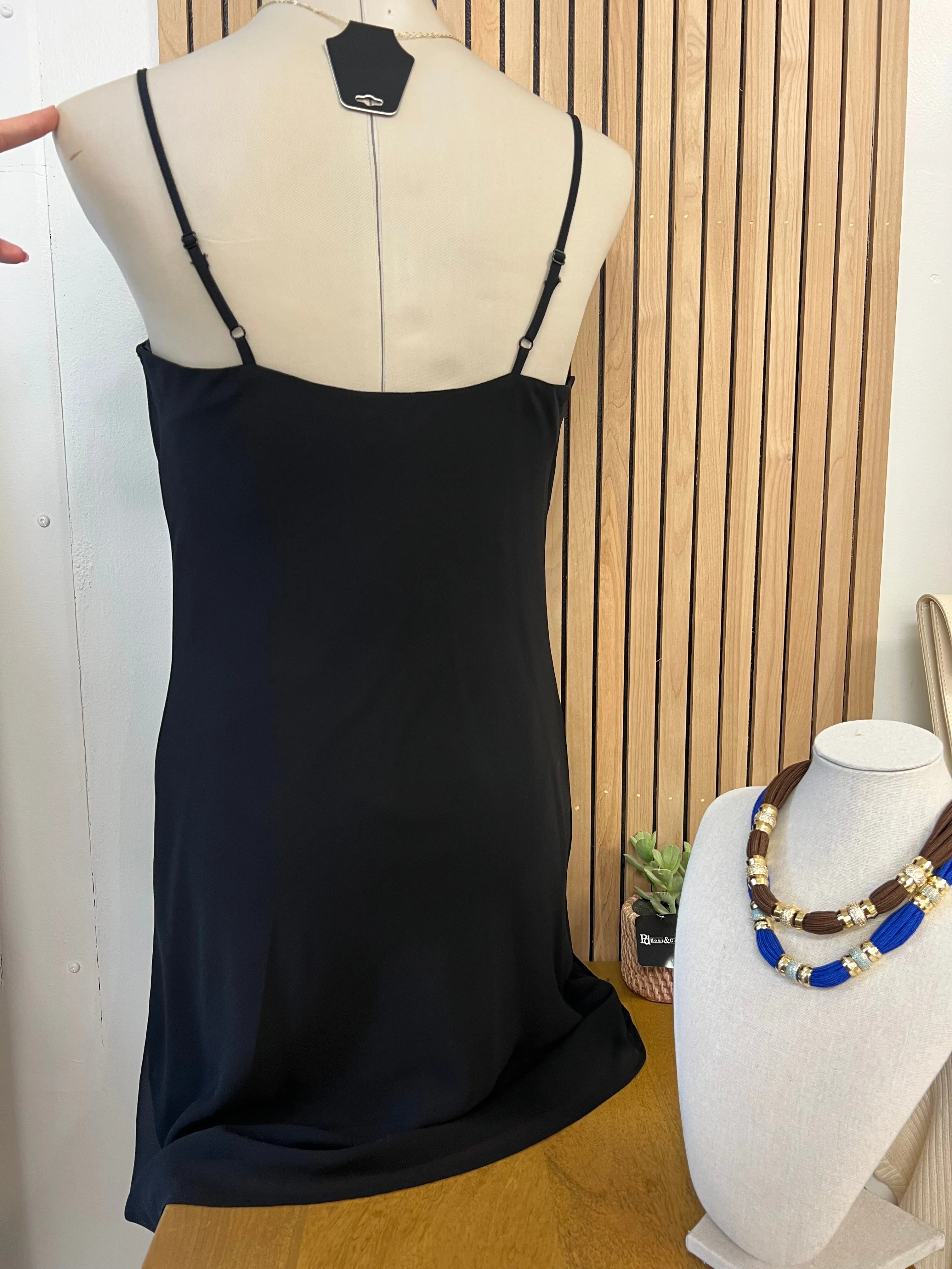 Black Cowl Neck Dress