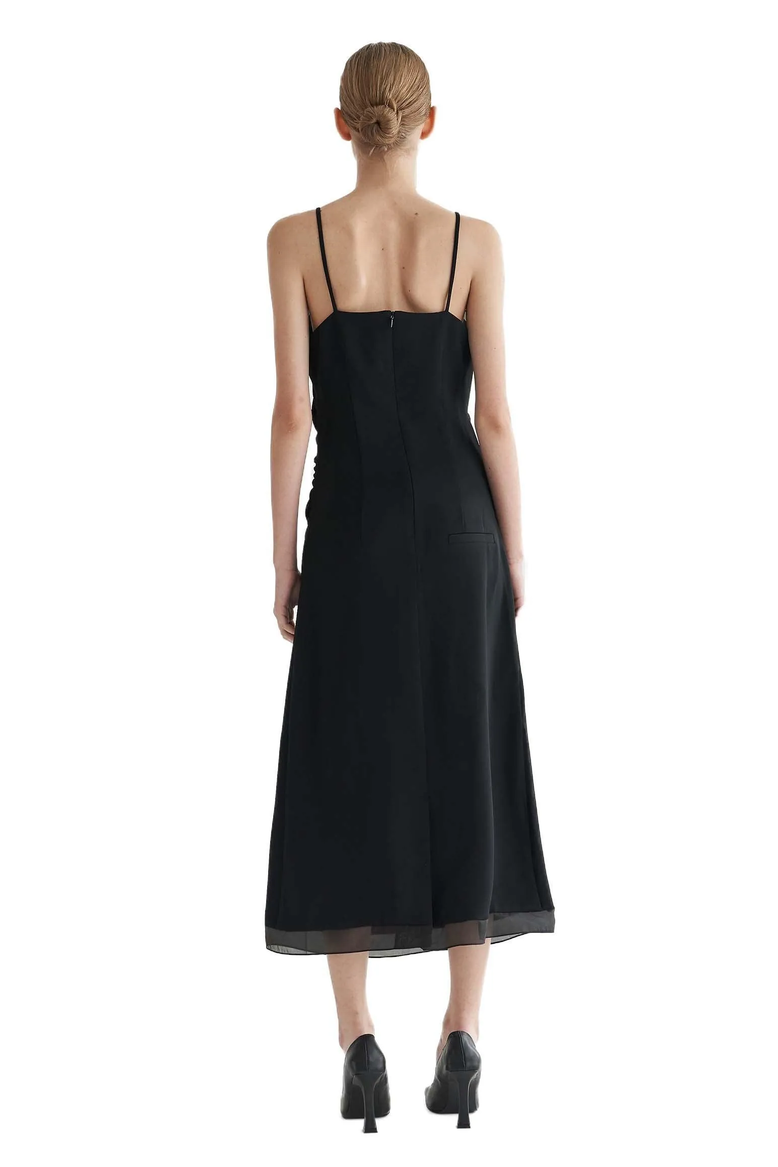 Black Organza Slip Dress