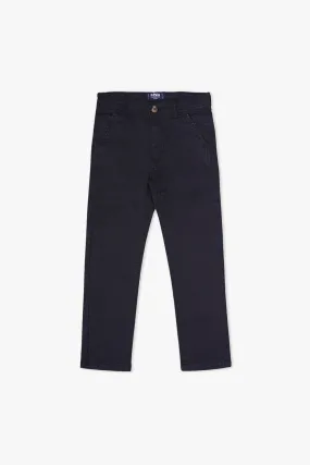 Black Regular Fit Cotton Pant For Boys