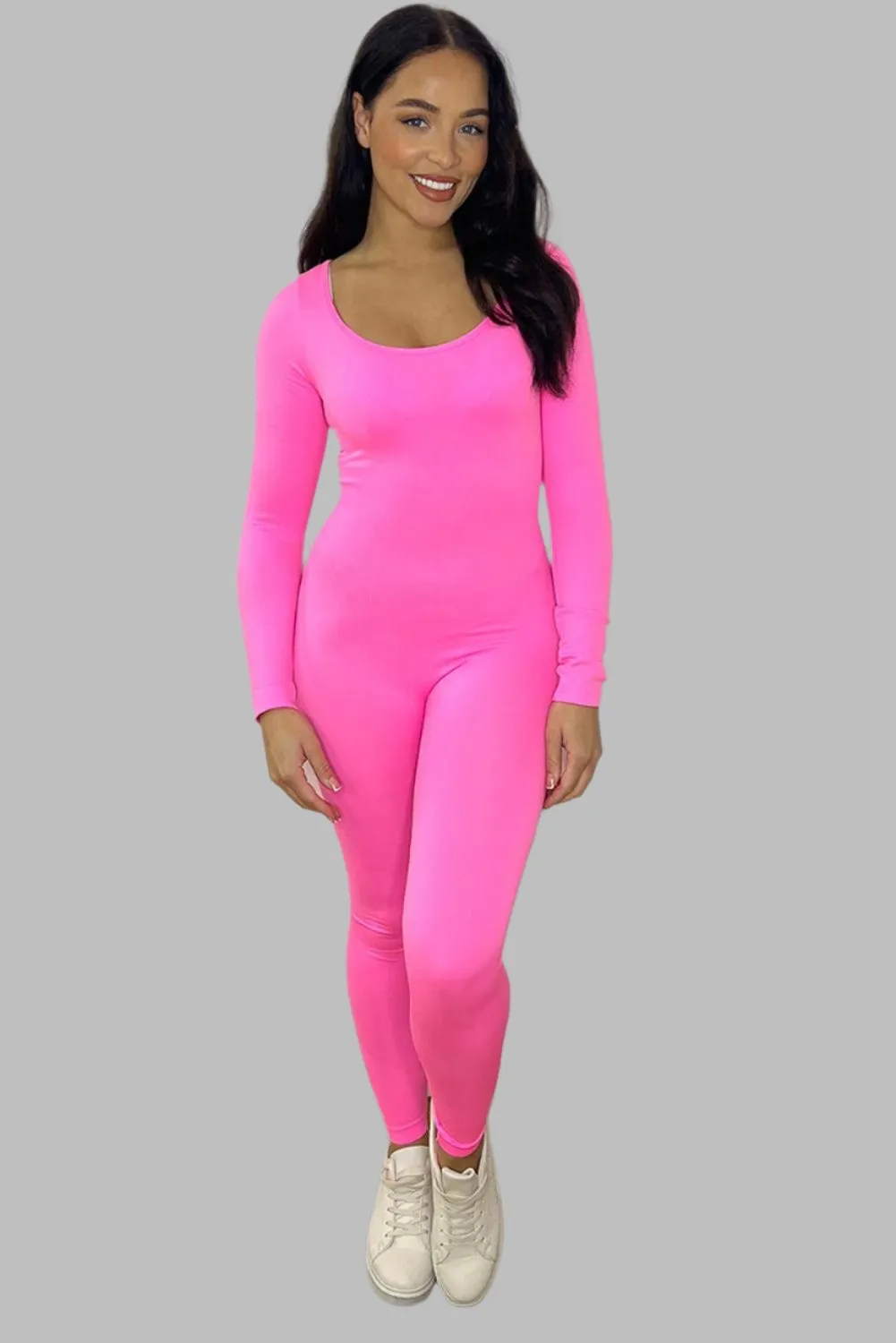 Bodyshaping Low Scoop Neckline Onesie Jumpsuit