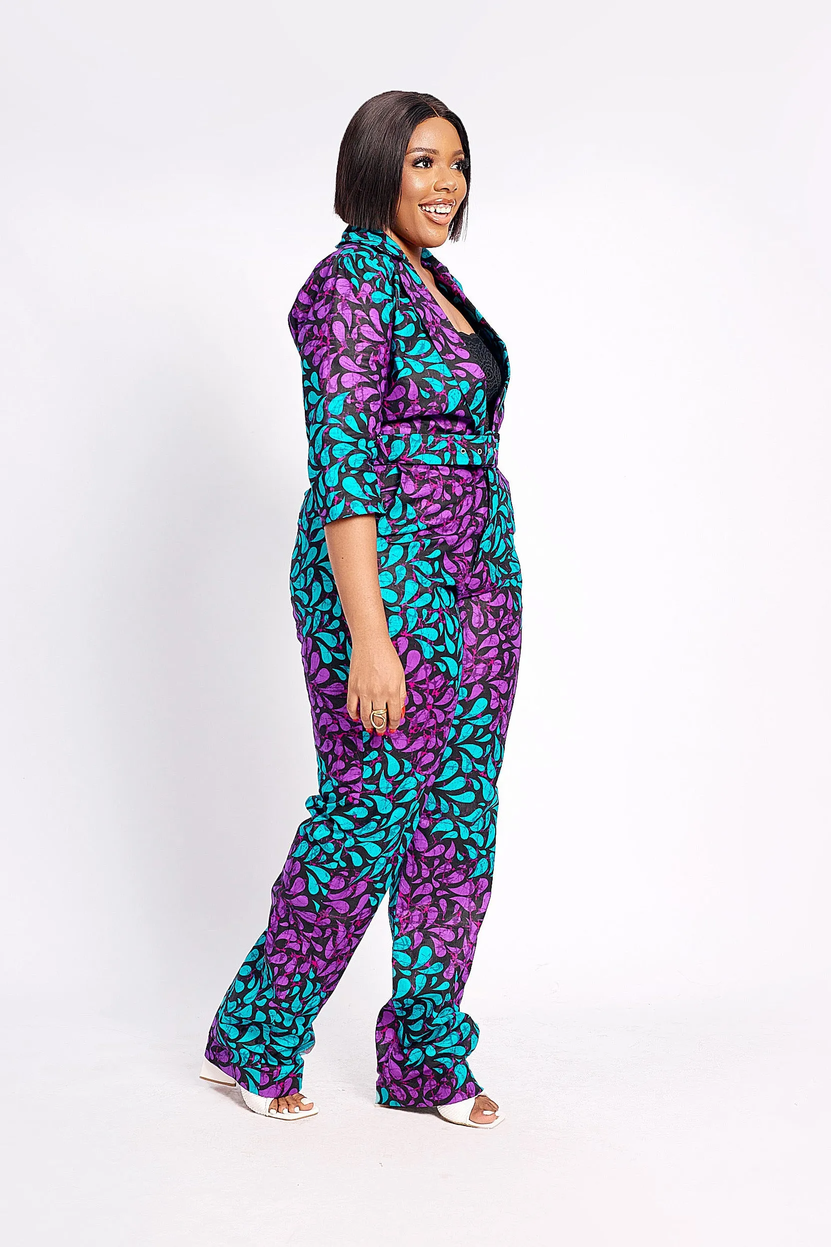 BOLANLE AFRICAN PRINT JUMPSUIT