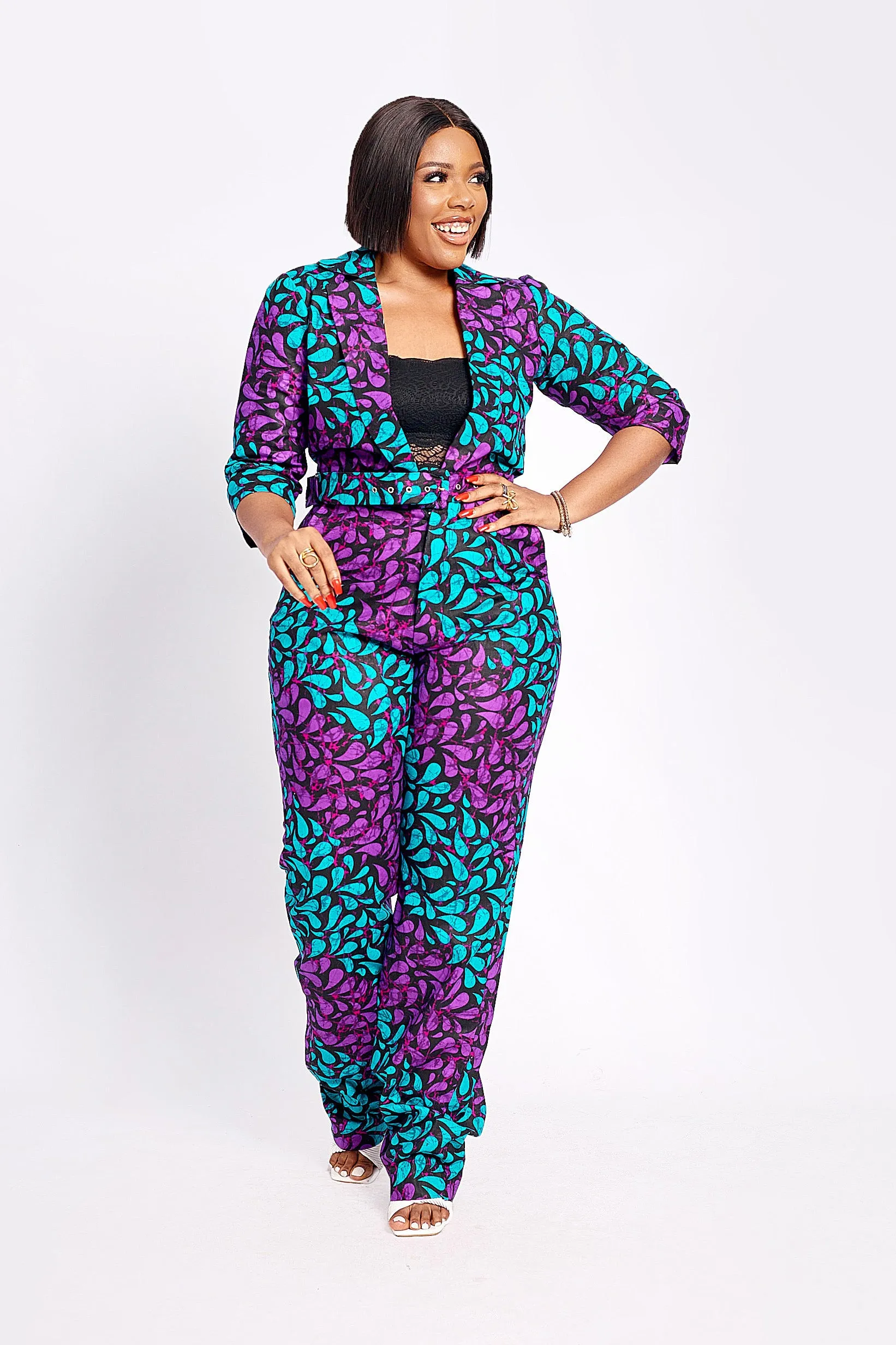 BOLANLE AFRICAN PRINT JUMPSUIT