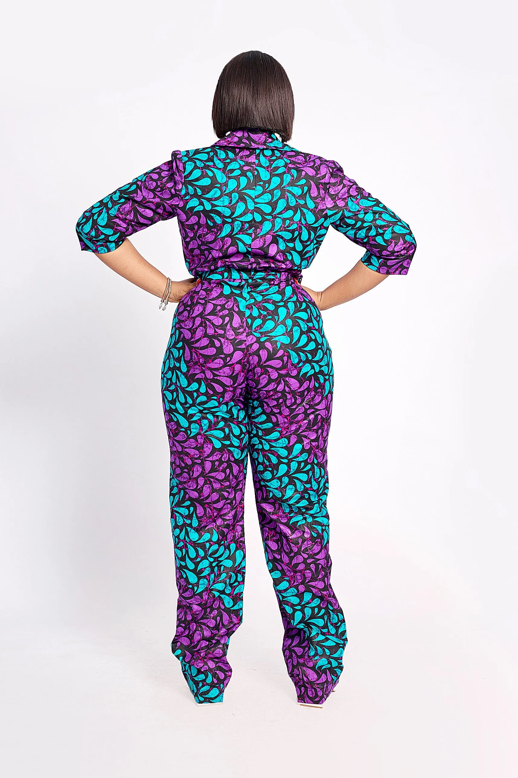 BOLANLE AFRICAN PRINT JUMPSUIT