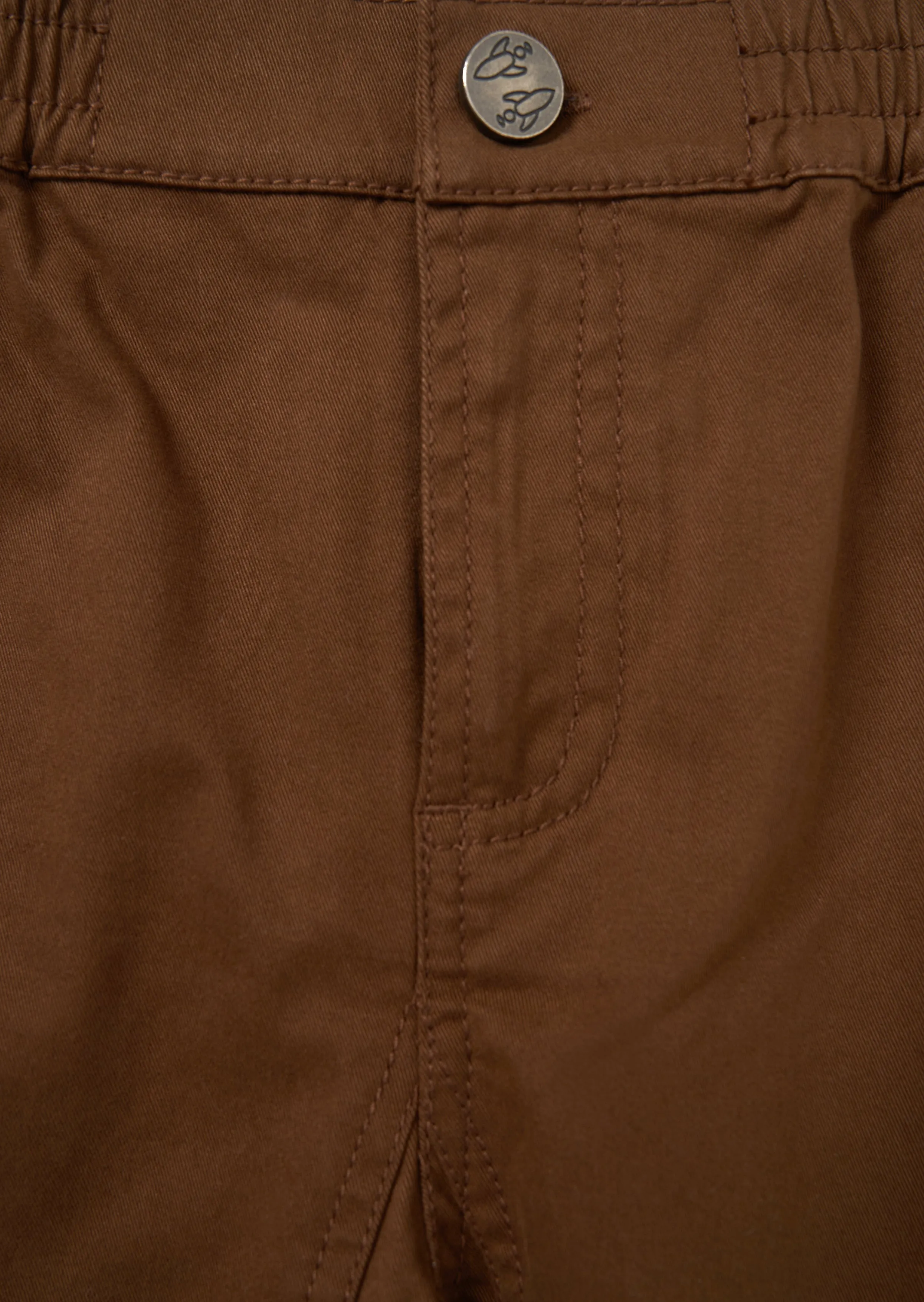 Boys Solid Cotton Brown Smart Chino Pants