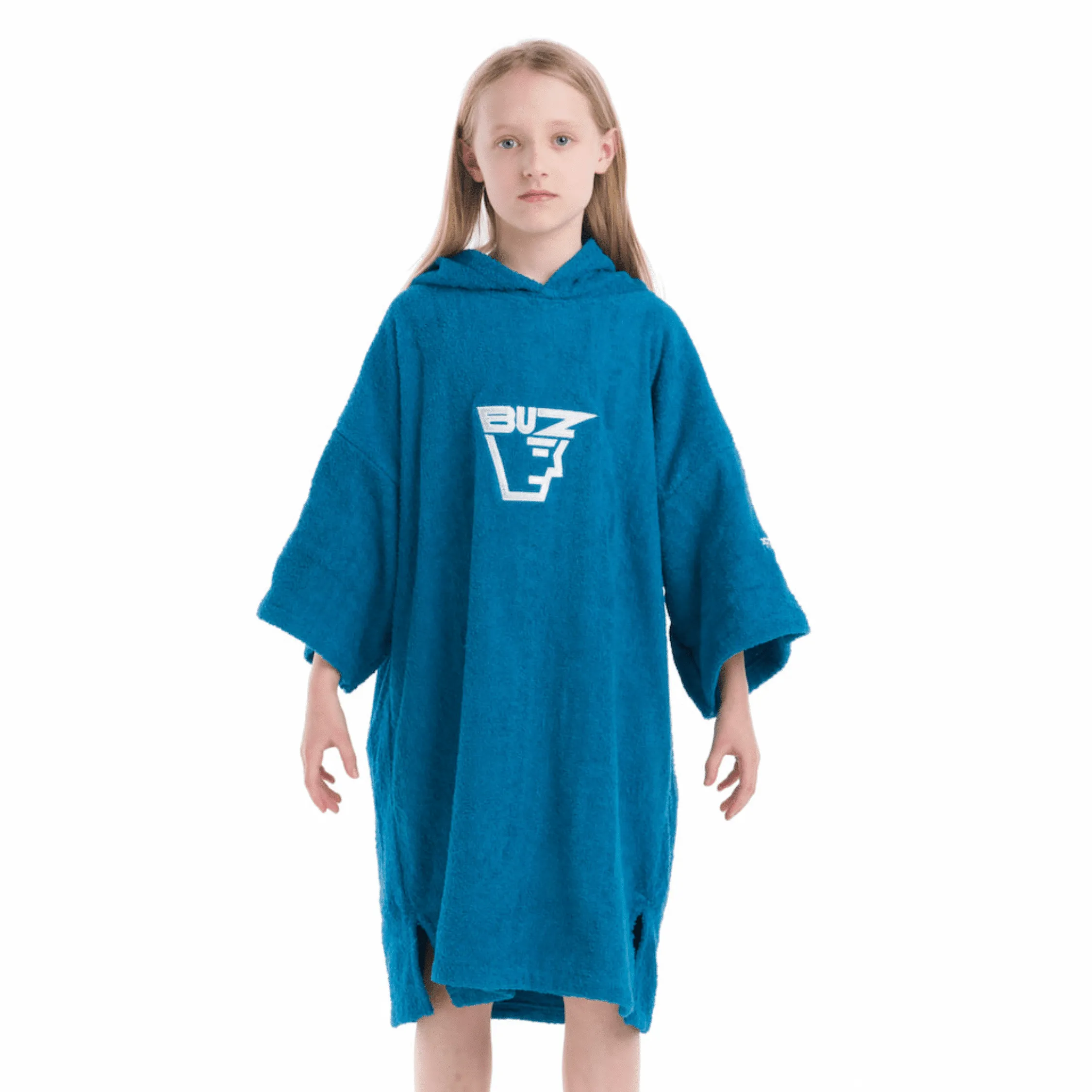 Buz Junior Unisex Hooded Changing Robe - Sea Teal