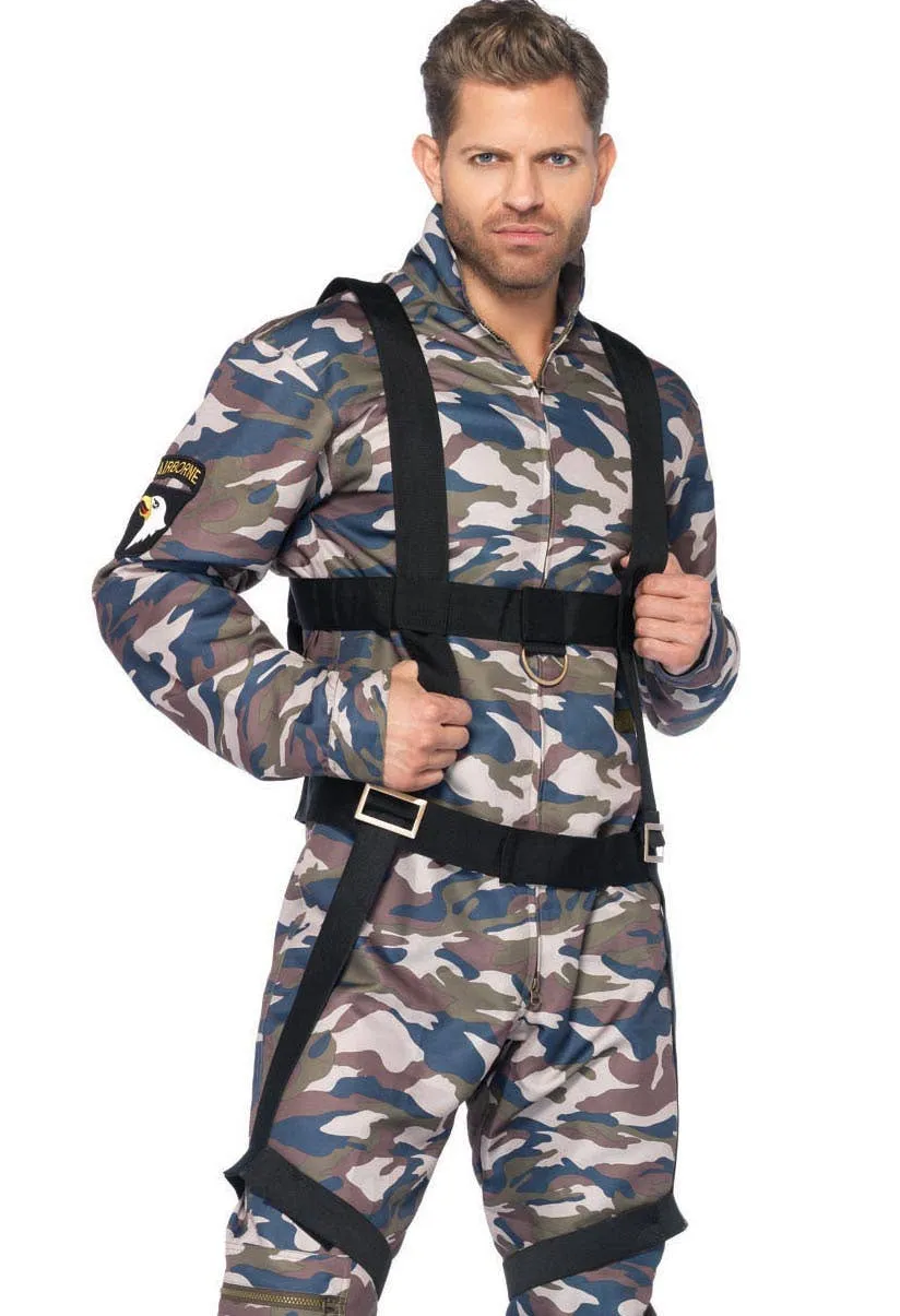 Camouflage Paratrooper Jumpsuit Mens Costume