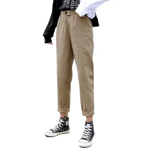 Casual Elastic Waist Cargo Pants