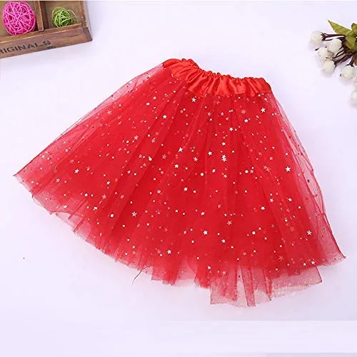 Christmas T_Shirt and Tutu Led Skirt with X-Mas Santa Cap Christmas Party Dress for Girls