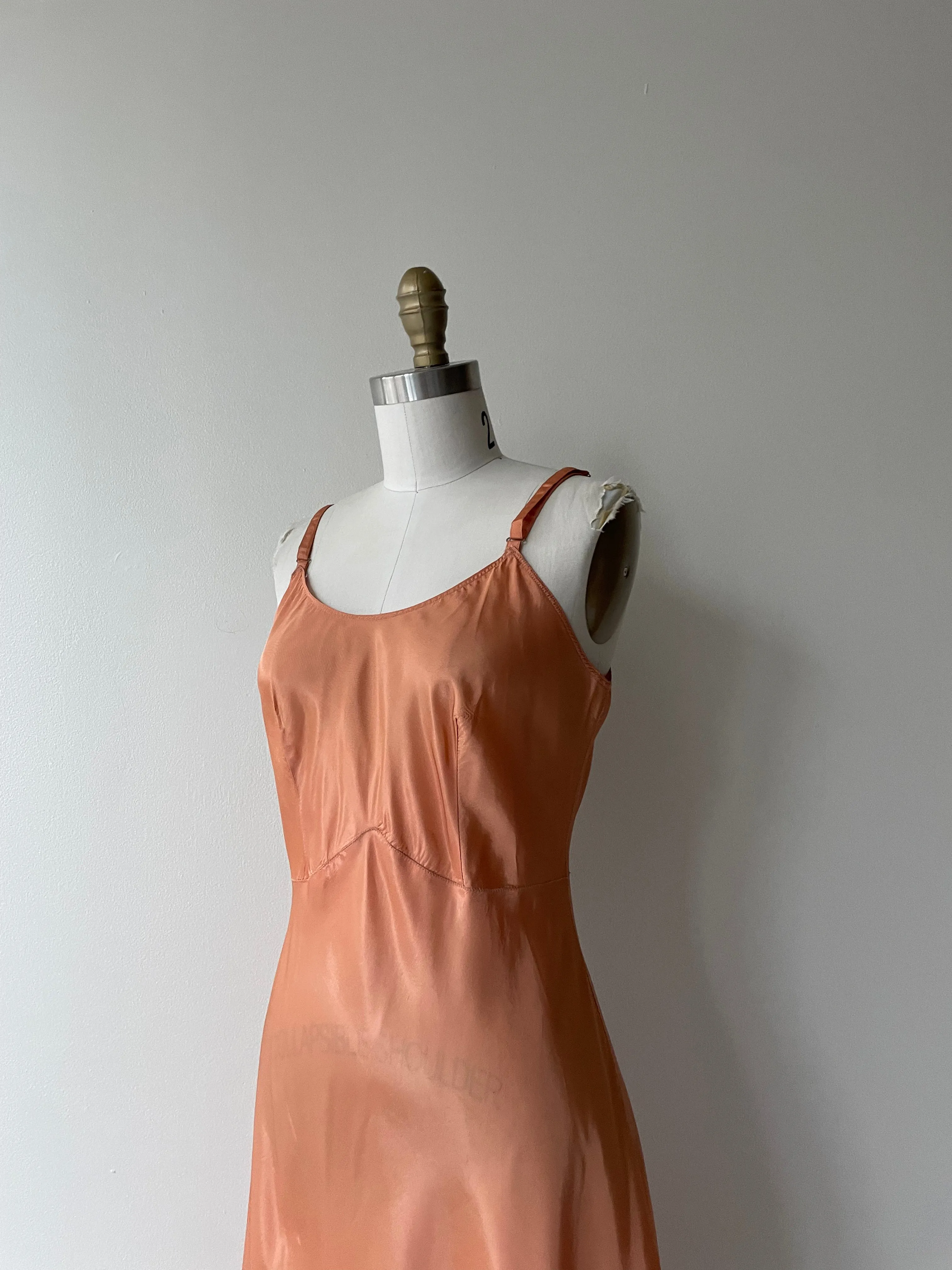 Copper Rayon Slip | 1940s