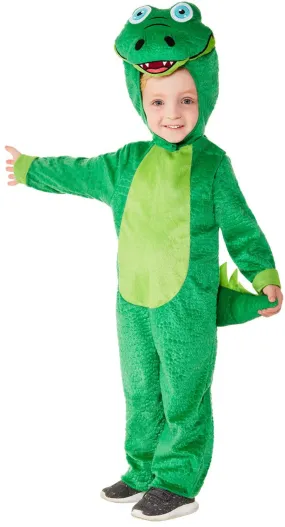 Costume Kids - Green  Crocodile Costume with Hooded Jumpsuit