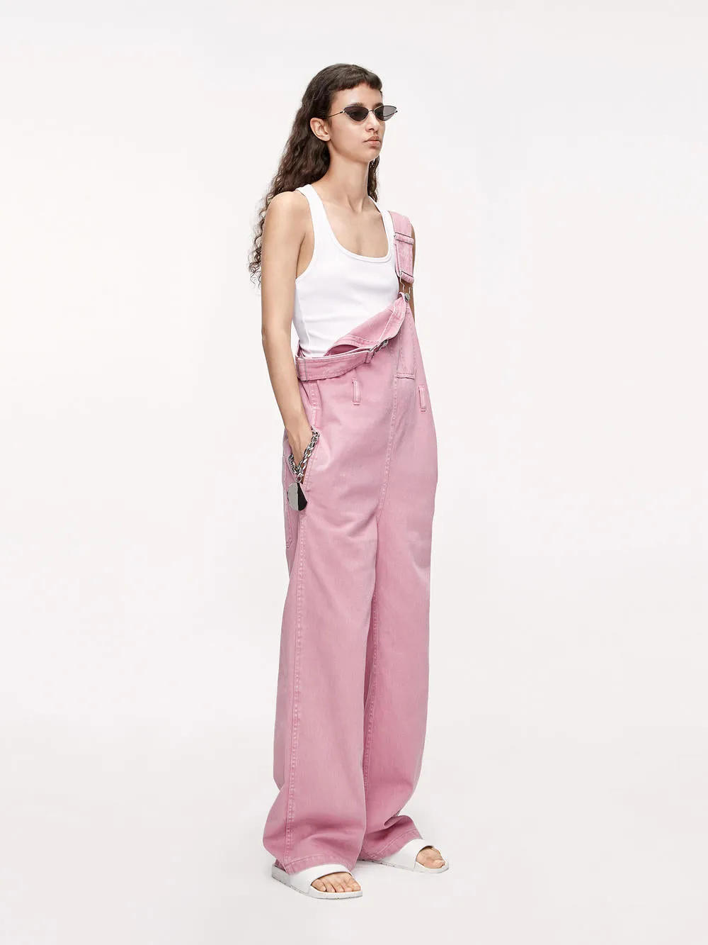 Cotton Cargo Jumpsuit with Belt