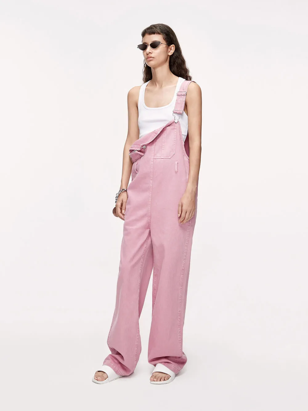 Cotton Cargo Jumpsuit with Belt