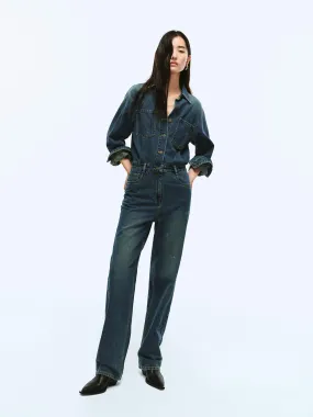 Cotton Denim Jumpsuit