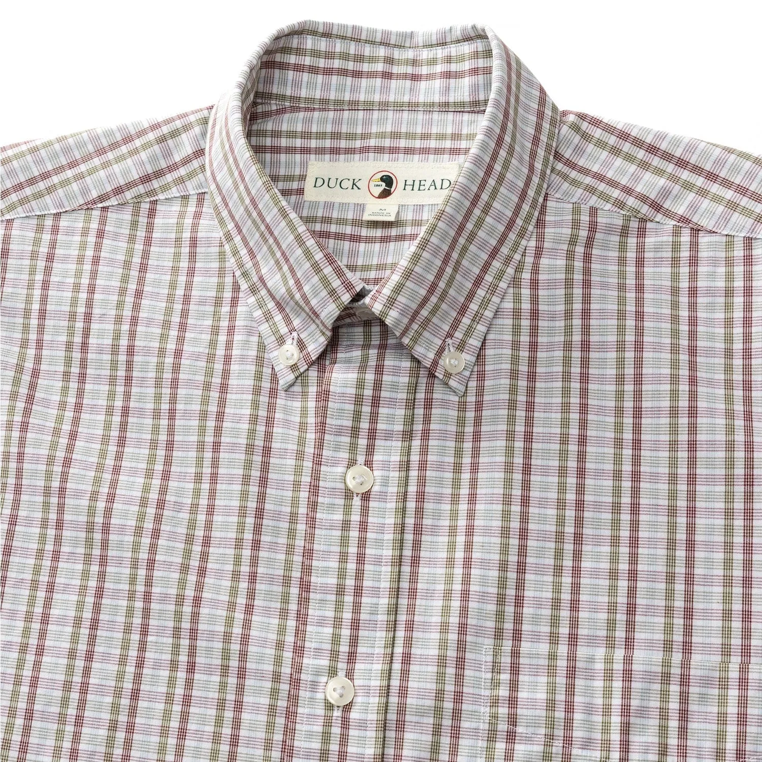 Cotton Poplin Sport Shirt Mildren Plaid- Sable