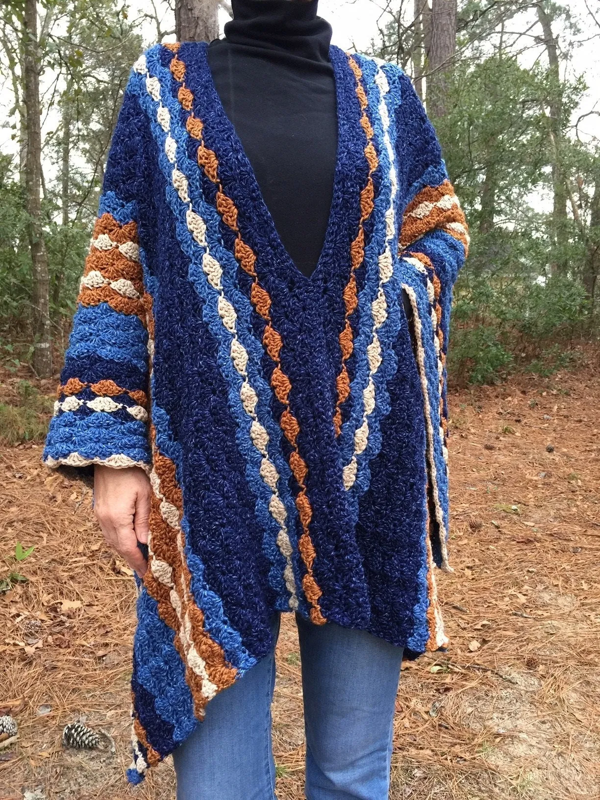 Crochet Kit - Blue Jean Baby Poncho