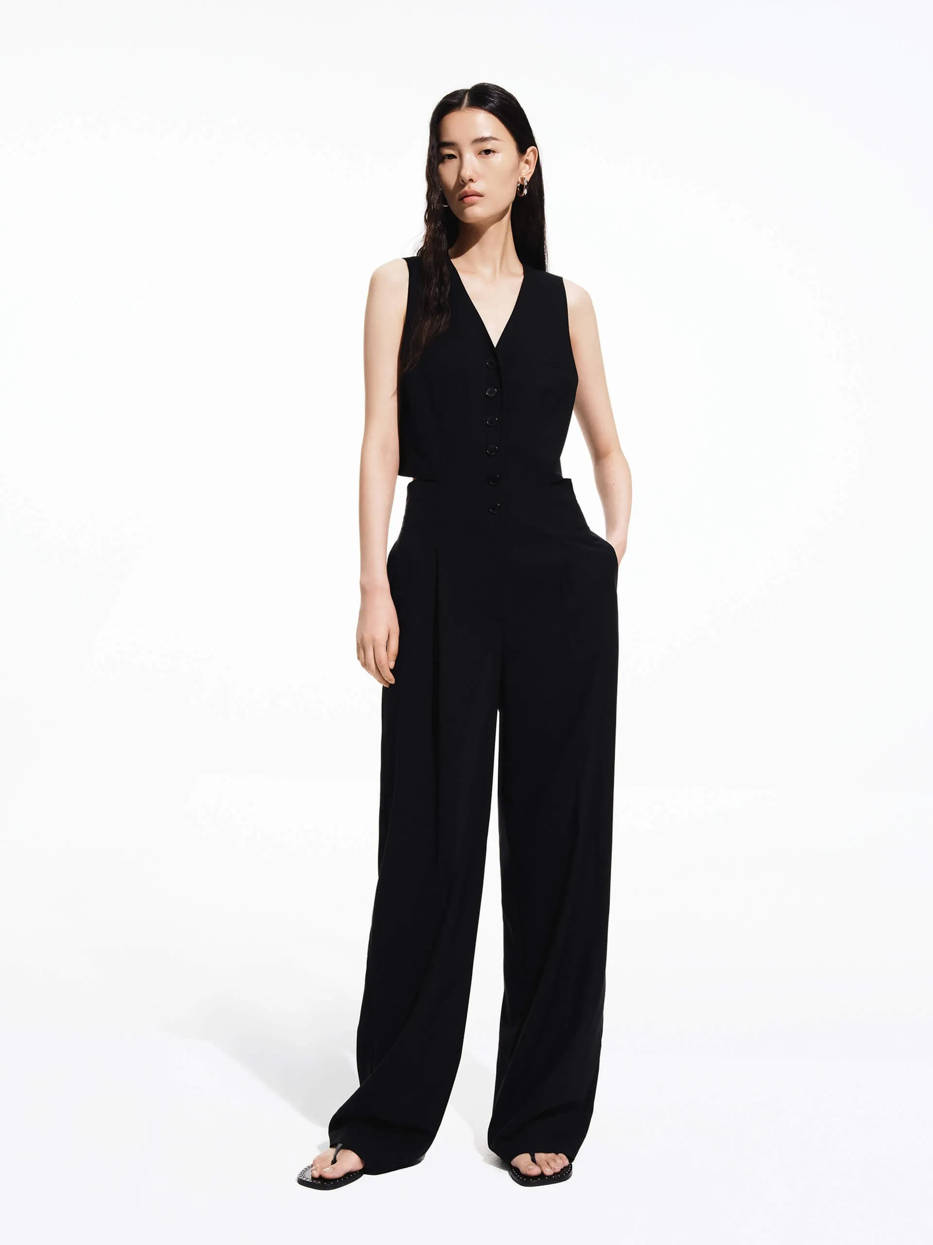 Cutout Waist Jumpsuit