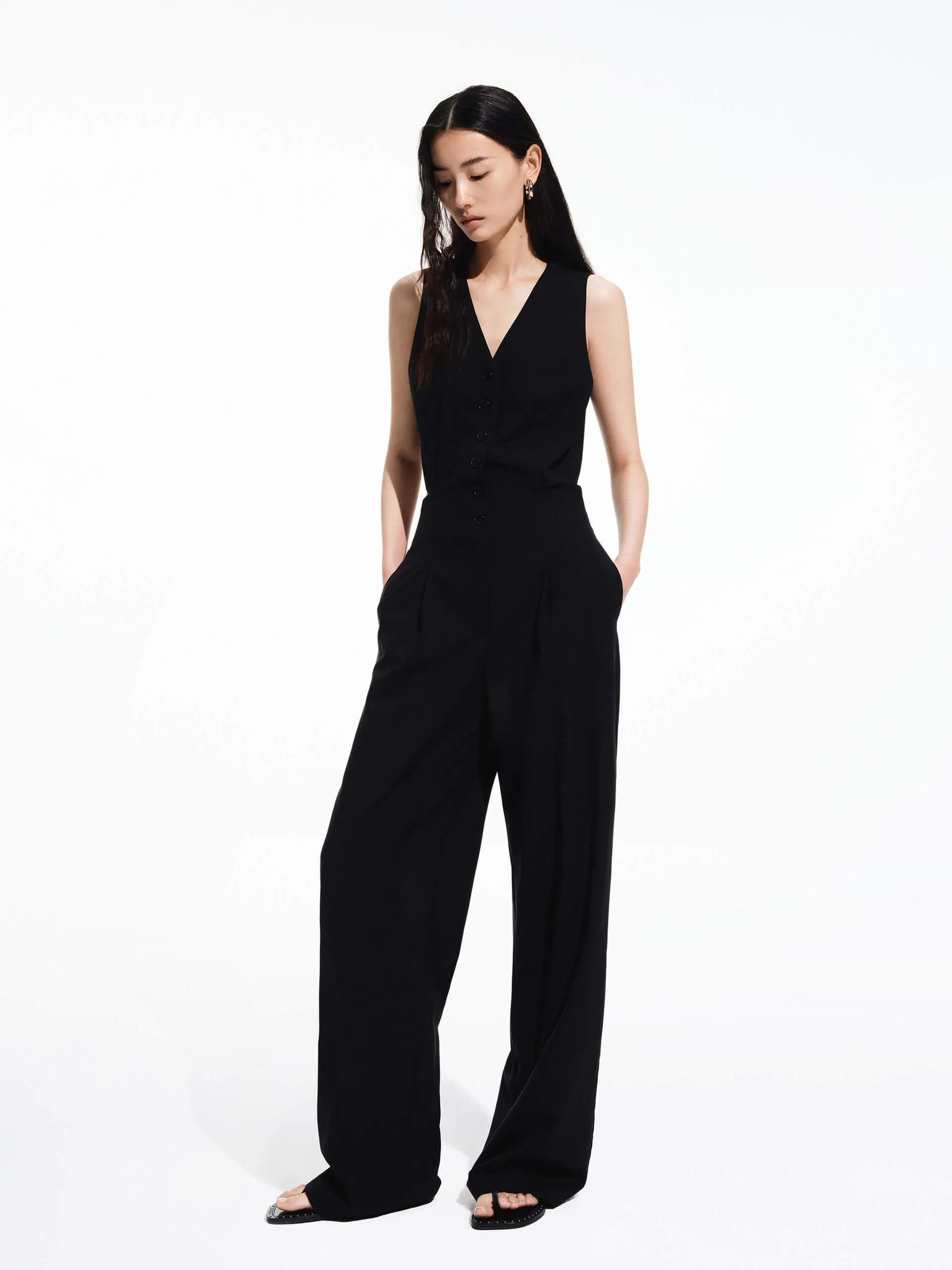 Cutout Waist Jumpsuit